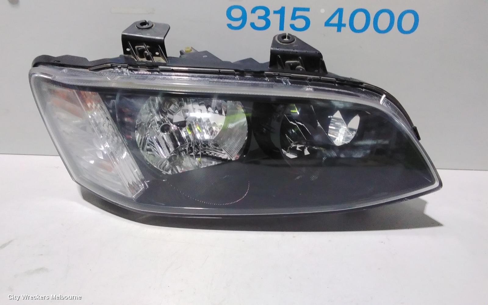 HOLDEN COMMODORE RIGHT HEADLAMP, VE SII, SS/SV6/OMEGA, BLACK INSERT TYPE, 09/2010 - 04/2013