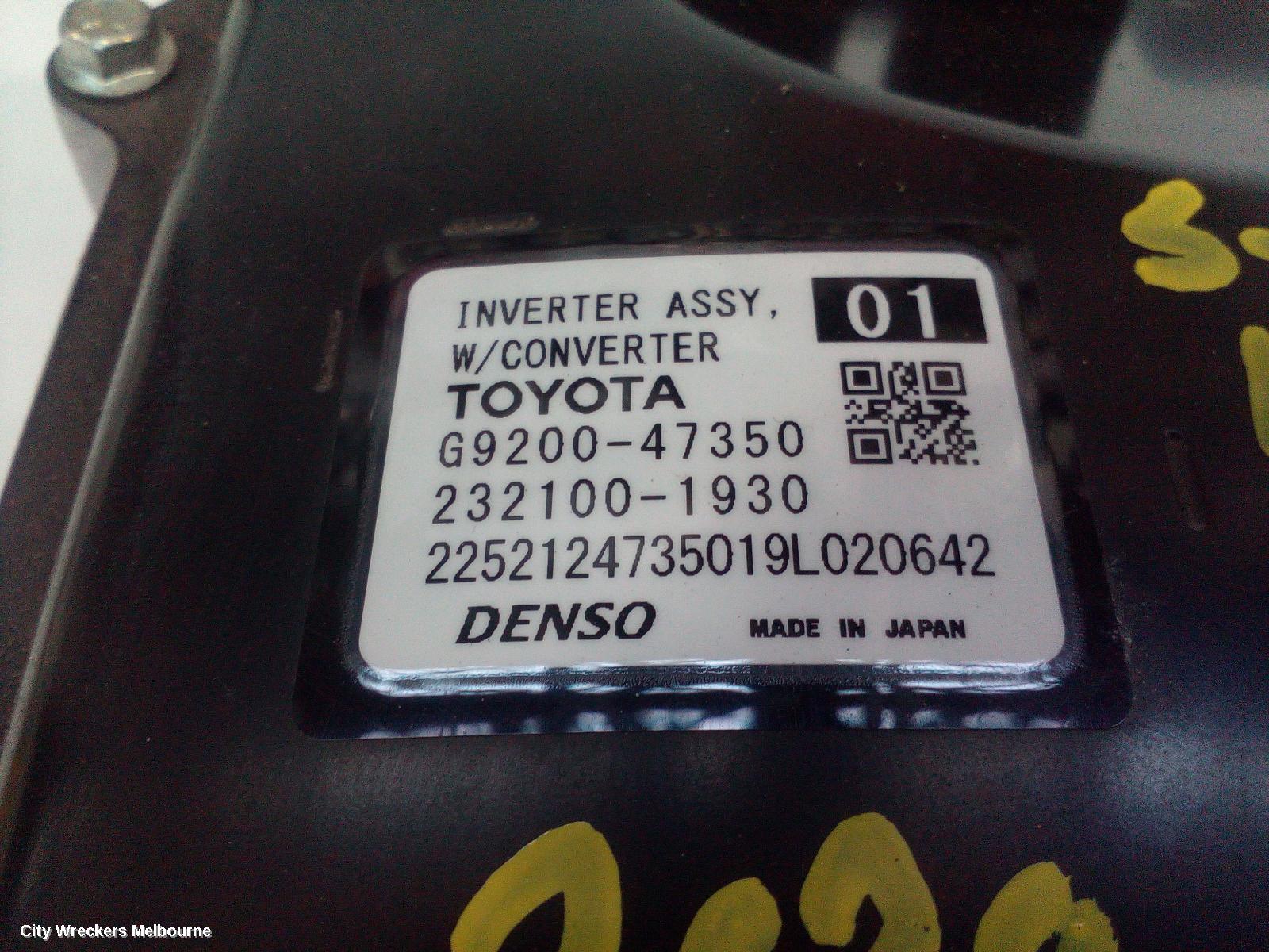 TOYOTA COROLLA INVERTER, HYBRID INVERTER, ZWE211R, 07/2018 ONWARDS