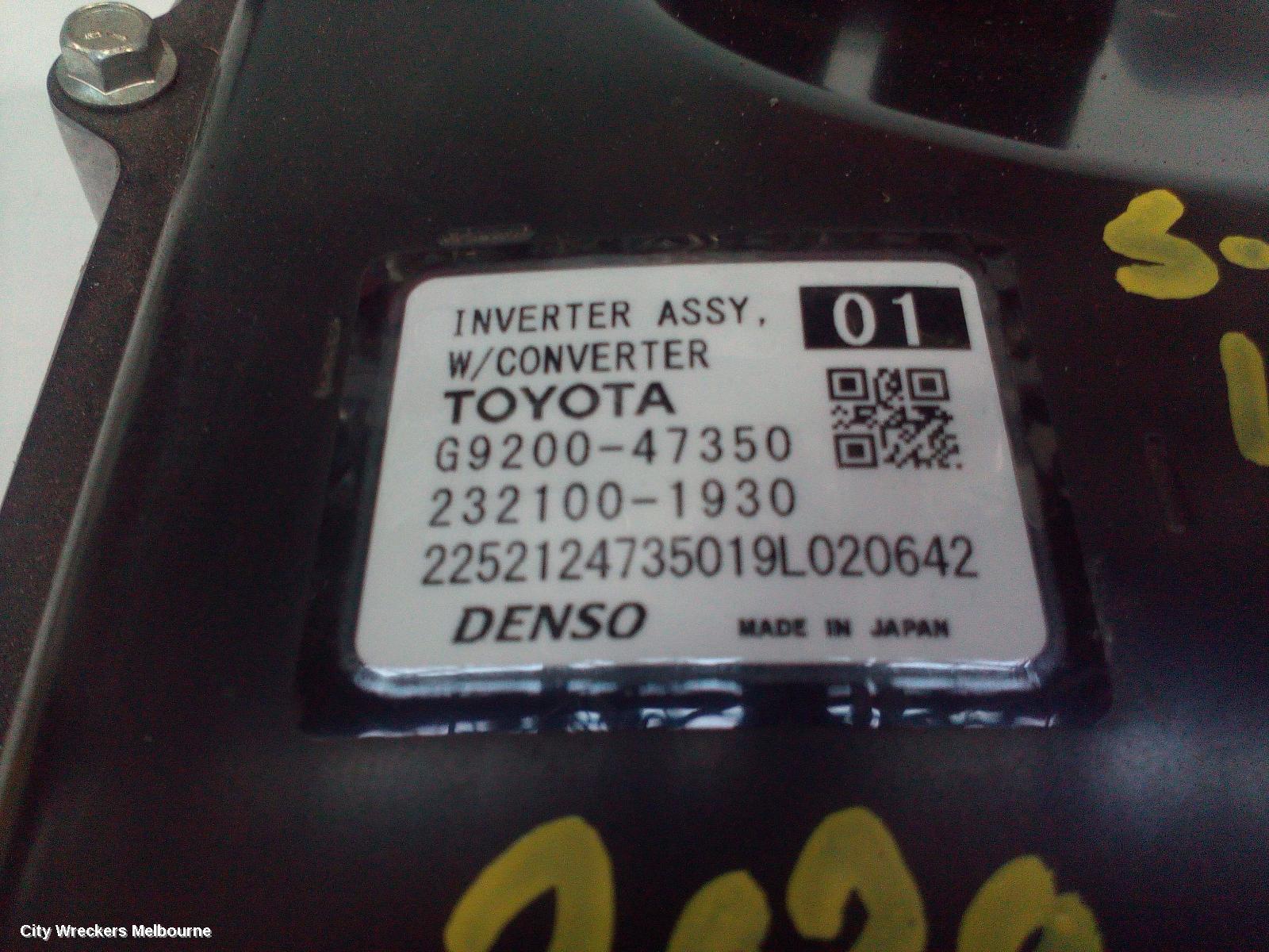 TOYOTA COROLLA INVERTER, HYBRID INVERTER, ZWE211R, 07/2018 ONWARDS