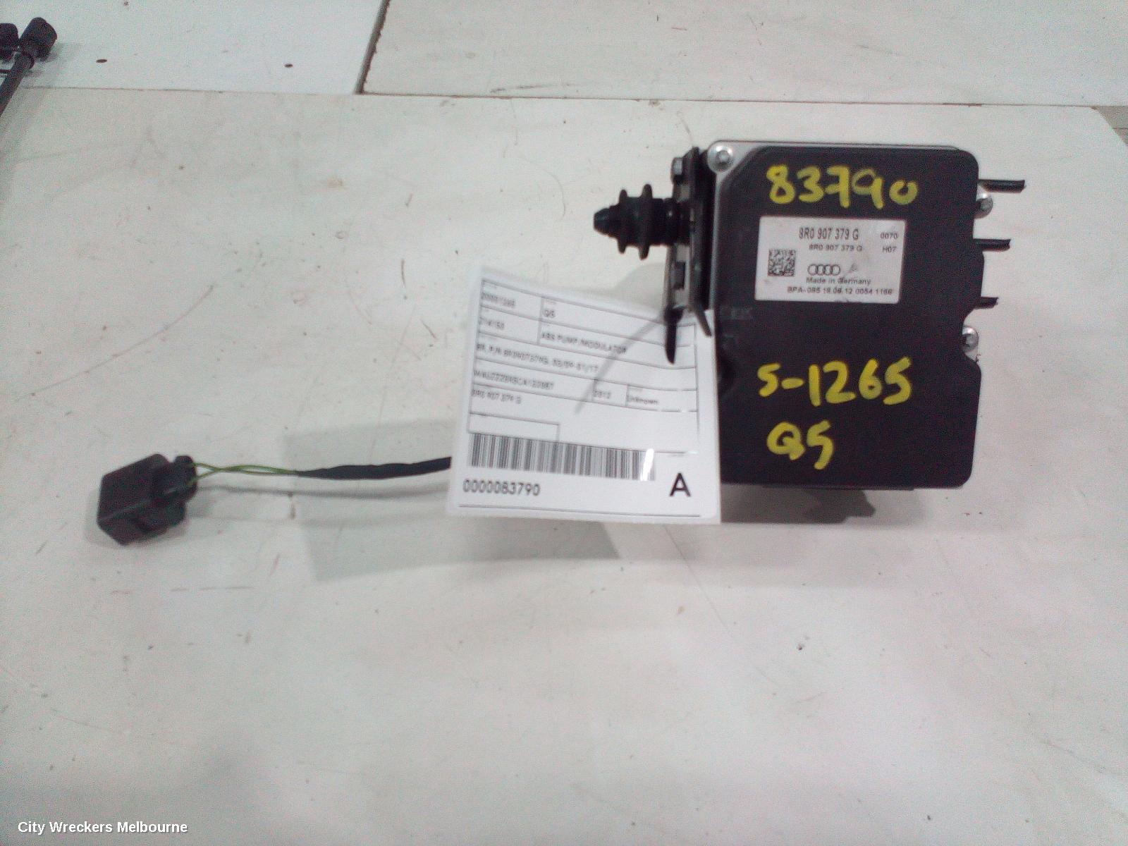 AUDI Q5 ABS PUMP/MODULATOR, 8R, P/N 8R0907379G, 03/2009 - 01/2017