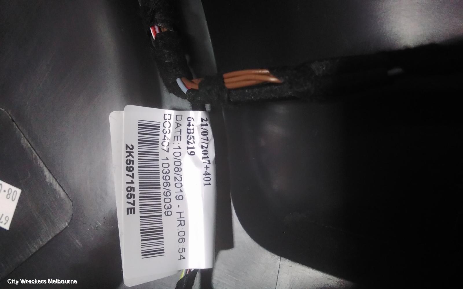 VOLKSWAGEN CADDY DOOR TRIM, RH FRONT, 2KN, 07/2015 - 02/2021