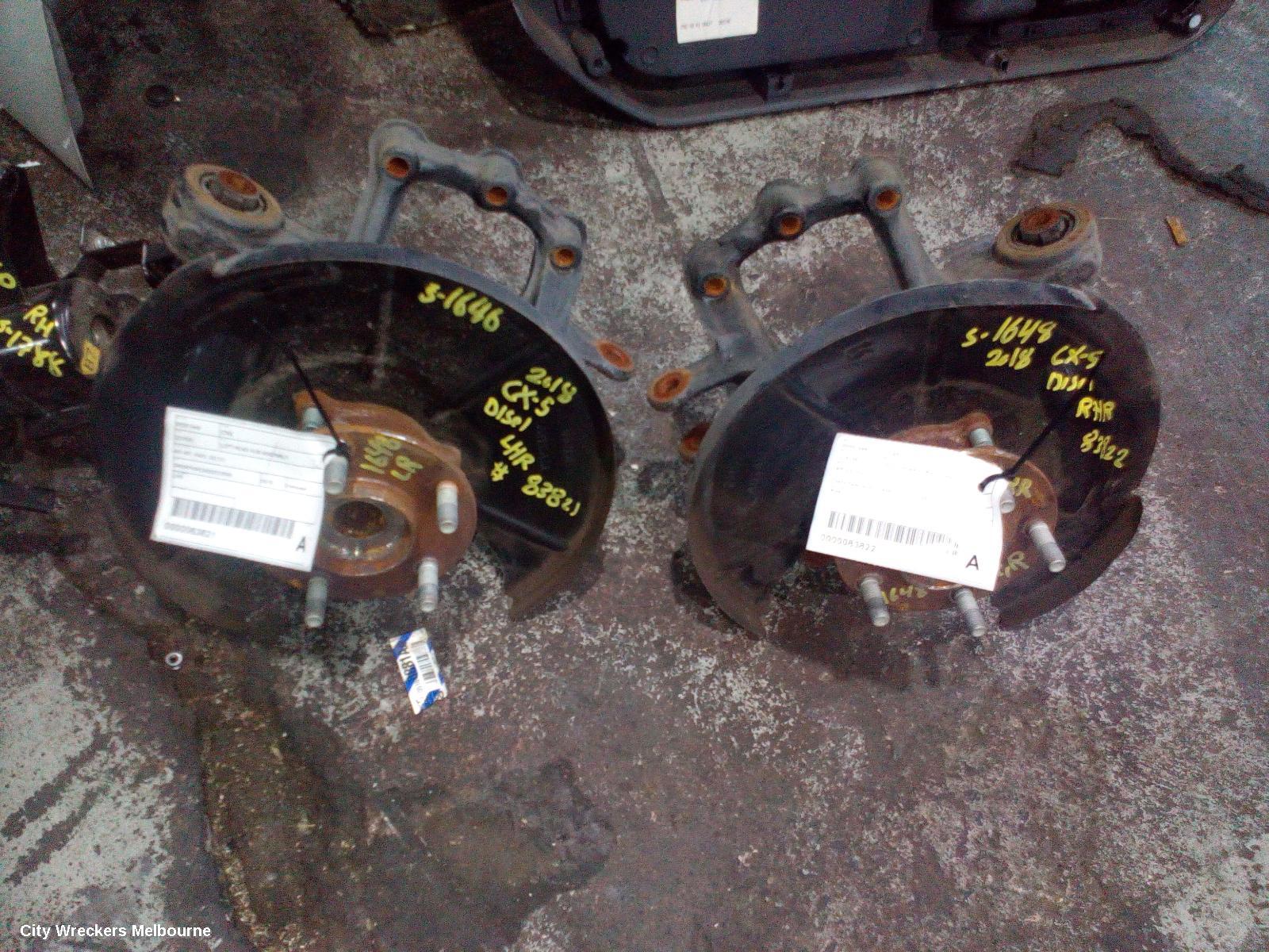 MAZDA CX5 RIGHT REAR HUB ASSEMBLY, KE-KF, 4WD, BOLT TYPE SHOCK MOUNT, 02/2012 ONWARDS