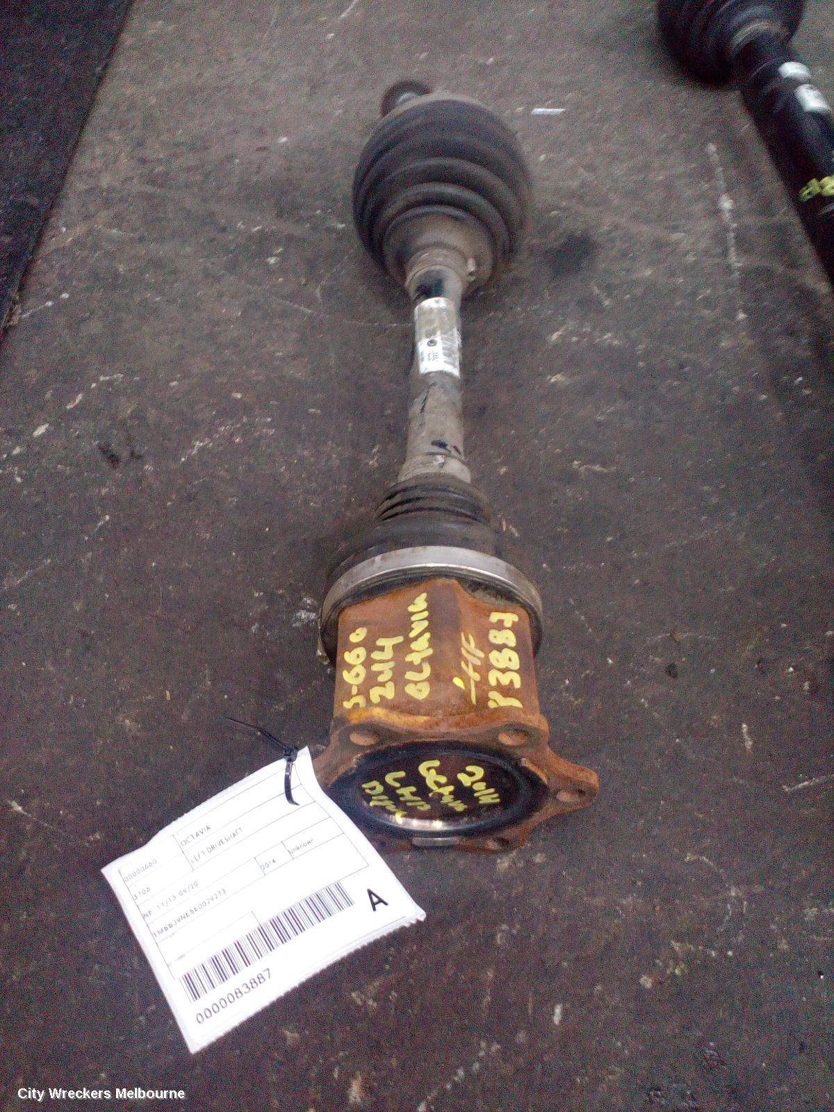 SKODA OCTAVIA LEFT DRIVESHAFT, NE, 09/2013 - 09/2020