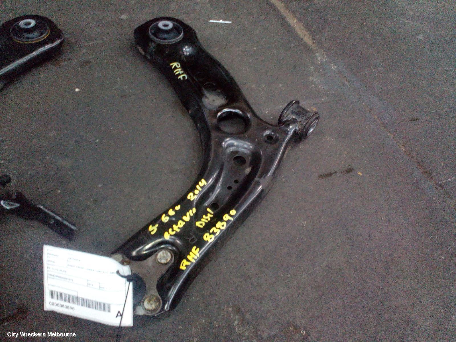 SKODA OCTAVIA RIGHT FRONT LOWER CONTROL ARM, NE, 11/2013 - 09/2020