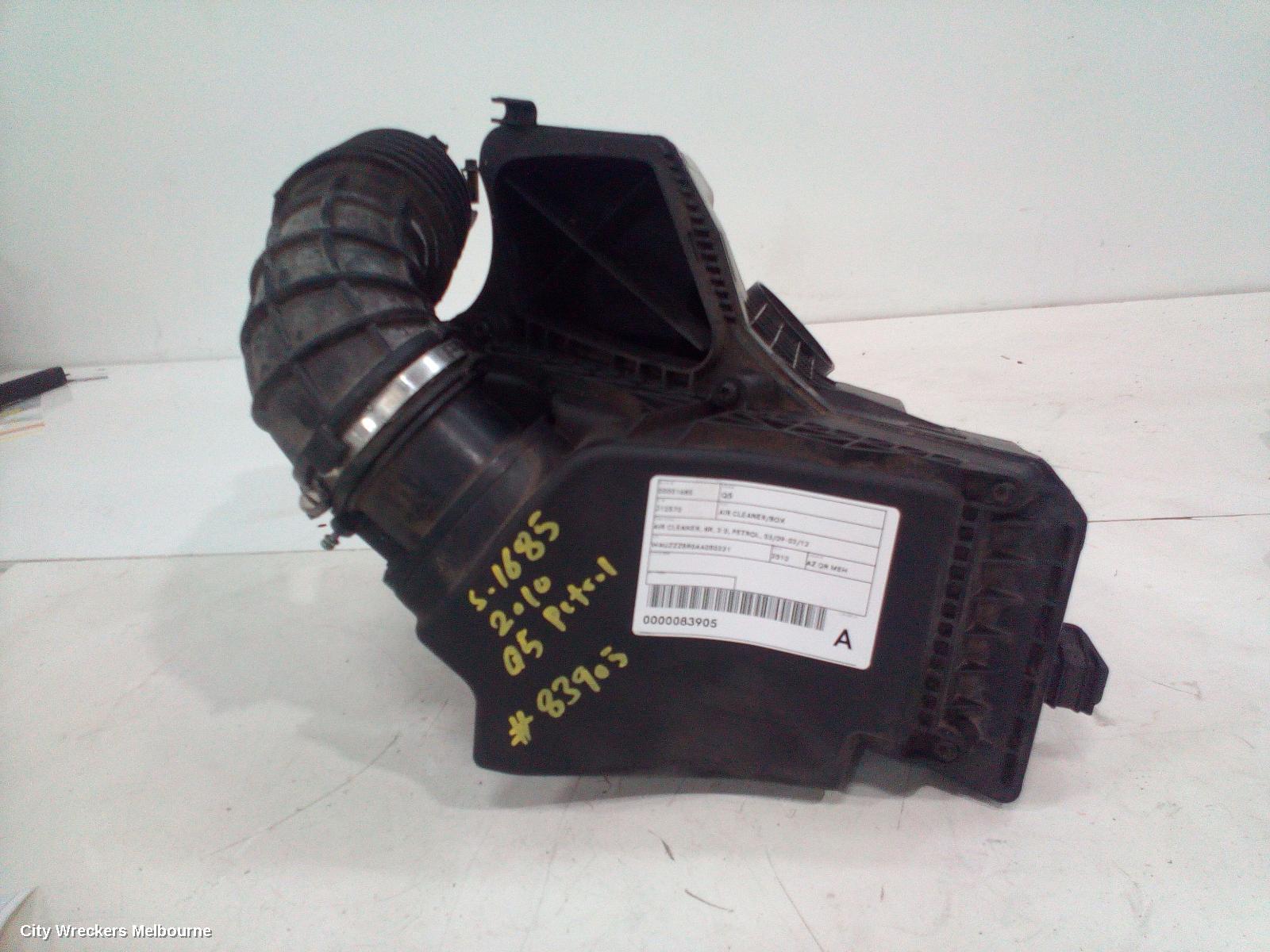 AUDI Q5 AIR CLEANER/BOX, AIR CLEANER, 8R, 2.0, PETROL, 03/2009 - 02/2012