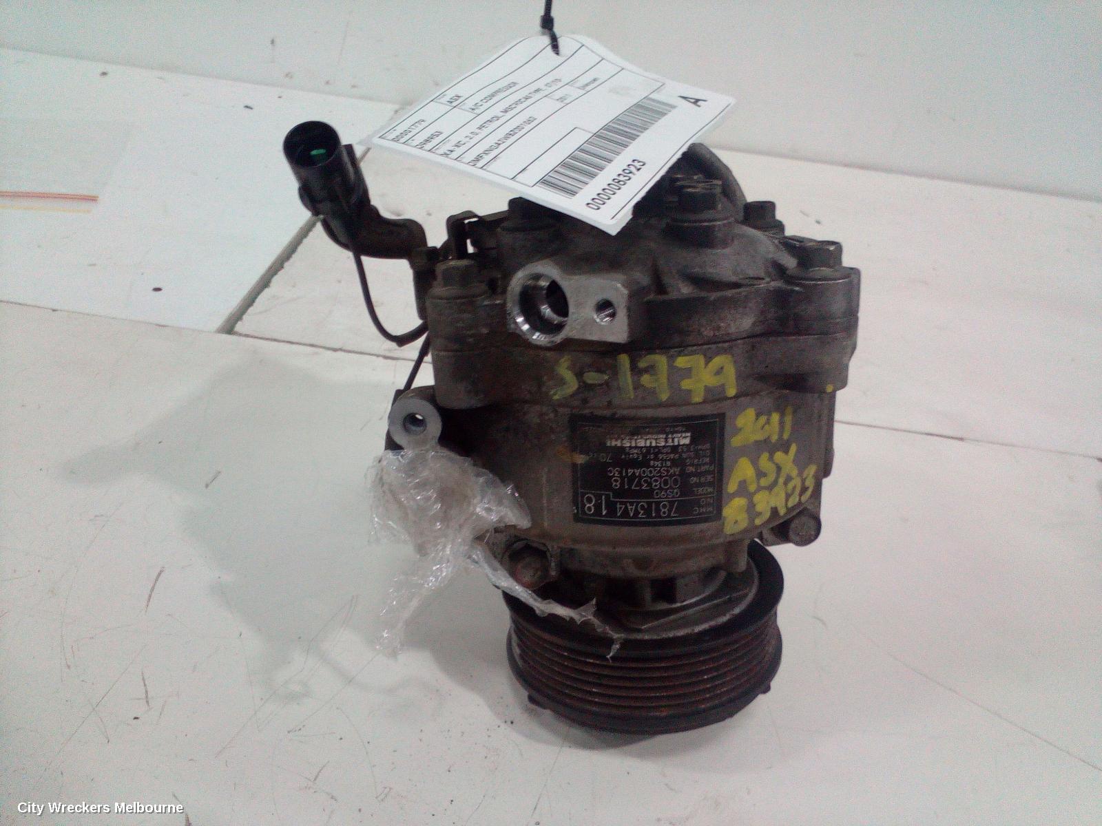 MITSUBISHI ASX A/C COMPRESSOR, XA-XD, 2.0, PETROL, QS90 TYPE, 05/2010 ONWARDS
