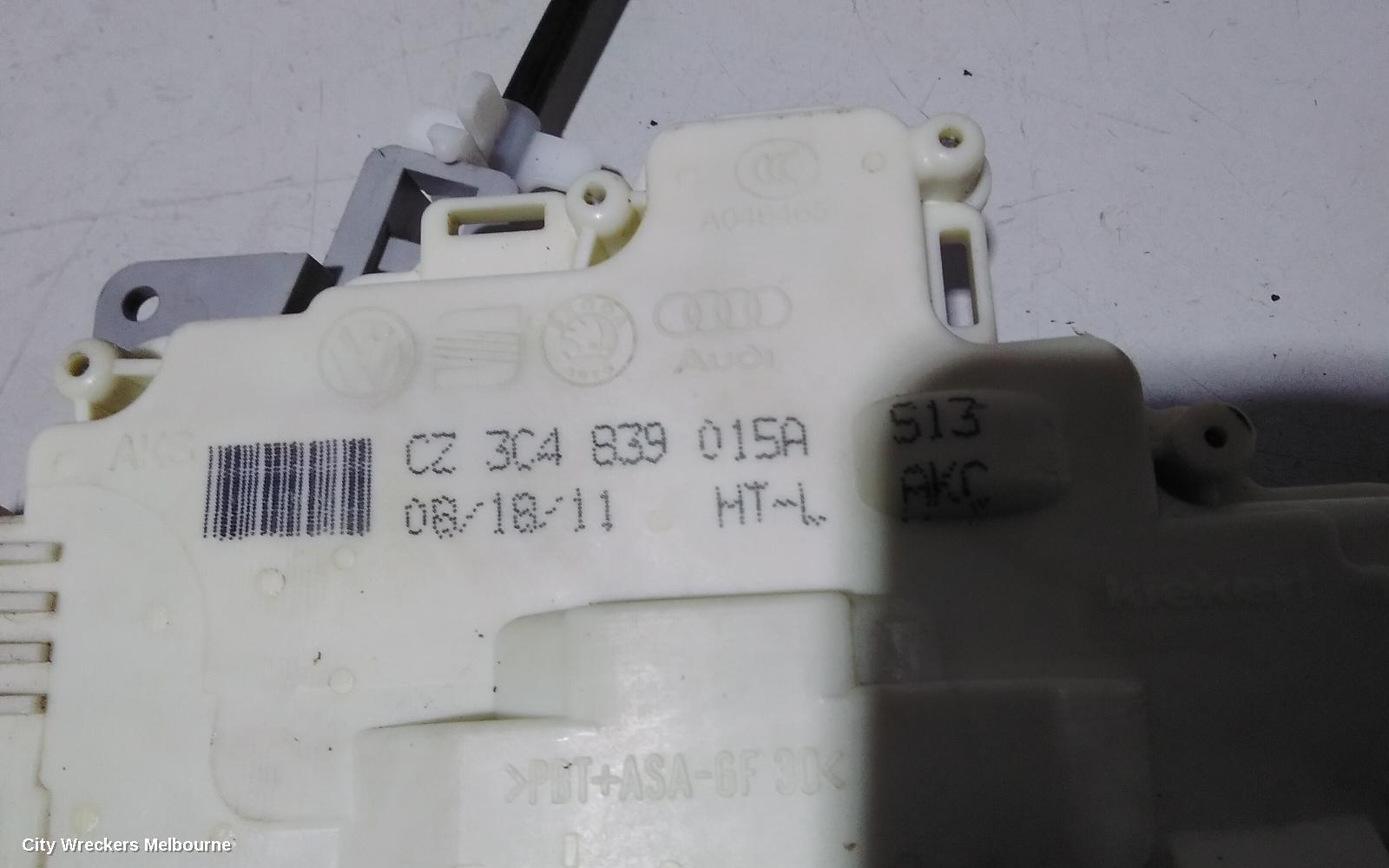 VOLKSWAGEN PASSAT DOOR/BOOT/GATE LOCK, LEFT REAR DOOR LOCK, 3C/MK6 B7, SEDAN/WAGON, P/N 3C4839015B, 04/2011 - 05/2015