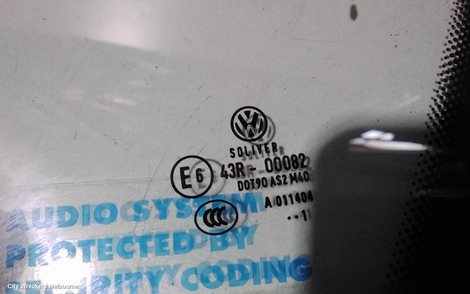 VOLKSWAGEN PASSAT LEFT REAR 1/4 DOOR GLASS, 3C/MK6 B7, SEDAN, 09/2010 - 05/2015