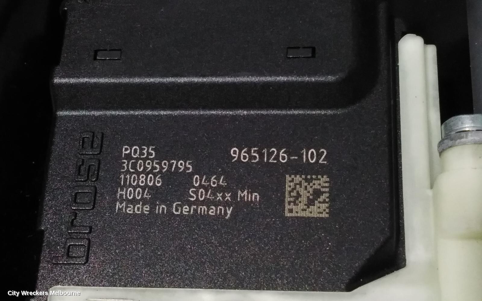 VOLKSWAGEN PASSAT LEFT REAR WND REG/MOTOR, 3C/MK6 B7, SEDAN, 09/2010 - 05/2015