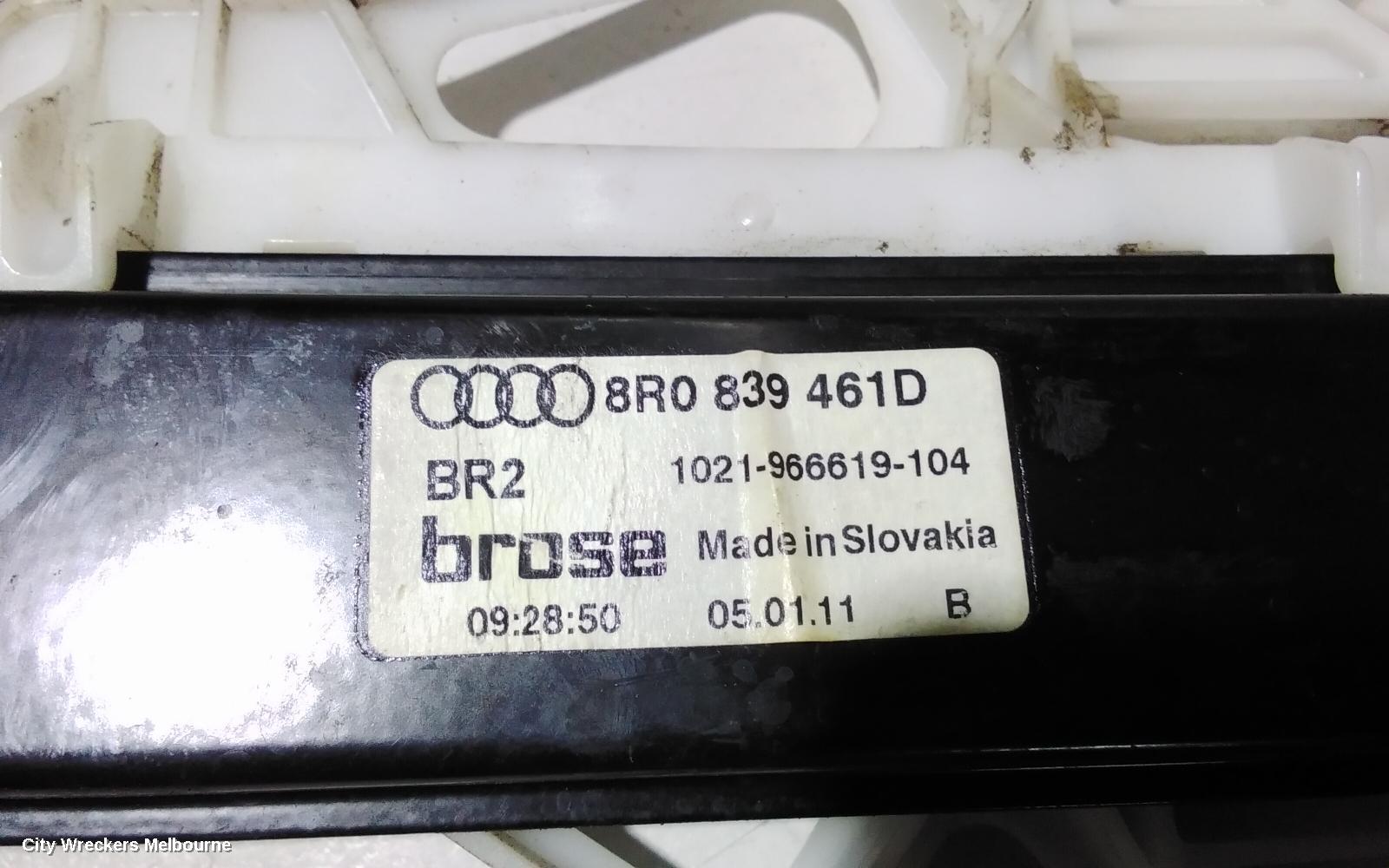 AUDI Q5 LEFT REAR WND REG/MOTOR, 8R, 03/2009 - 01/2017