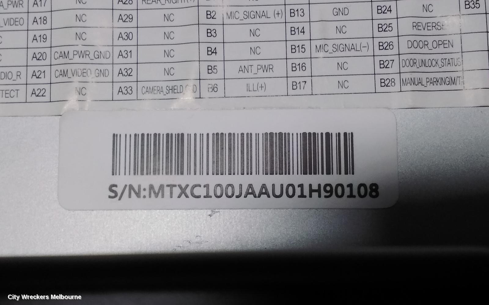 KIA PICANTO RADIO/CD/DVD/SAT/TV, HEAD UNIT, 7IN, JA, 05/2017 - 07/2020