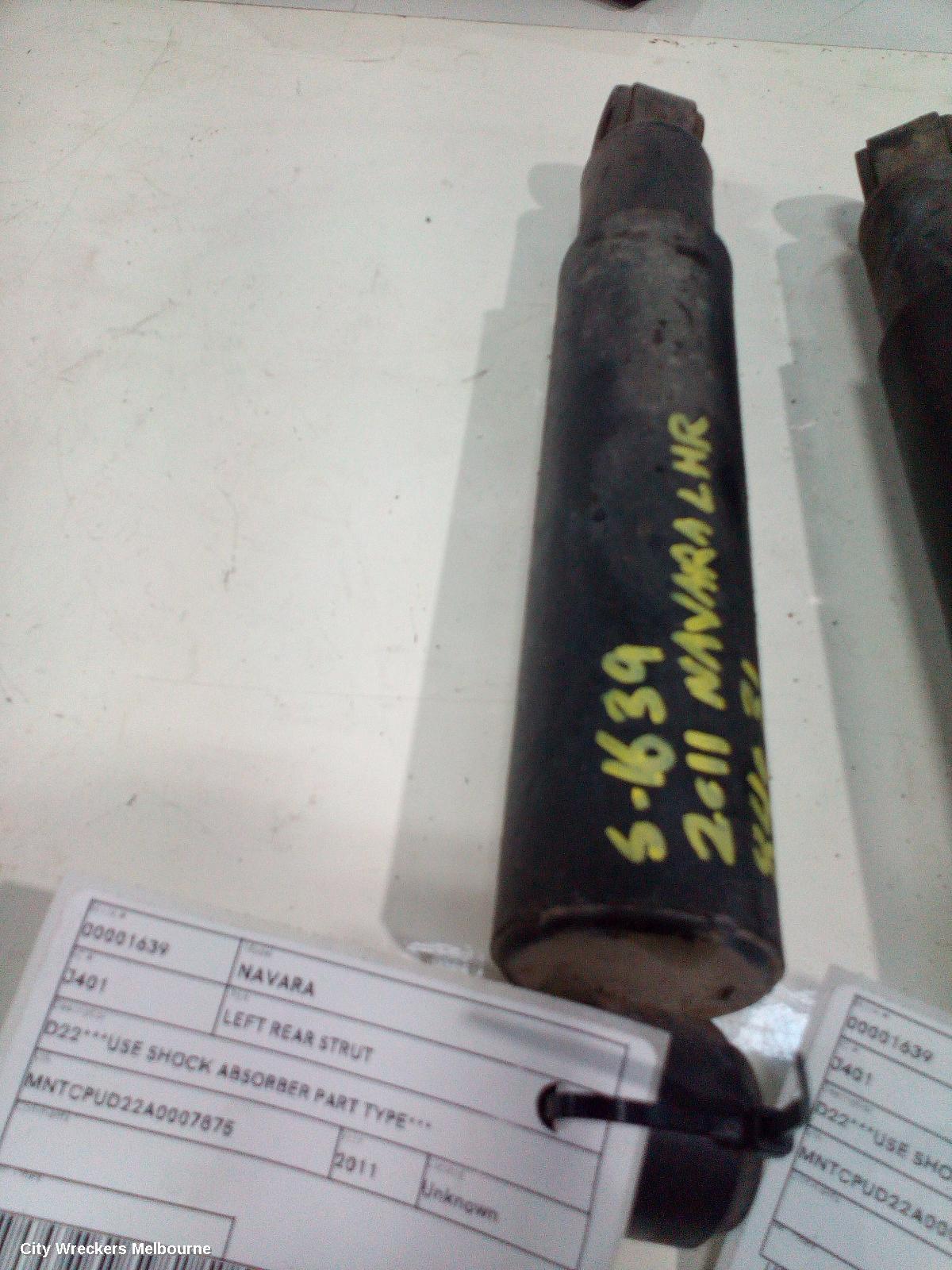 NISSAN NAVARA LEFT REAR STRUT, D22***USE SHOCK ABSORBER PART TYPE***