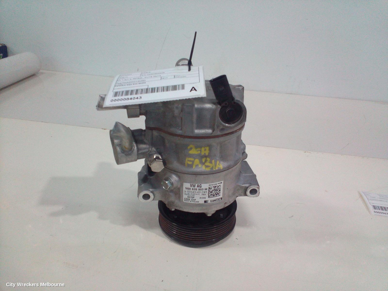 SKODA FABIA A/C COMPRESSOR, NJ, 1.0/1.2, PETROL, 01/2015 - 06/2019