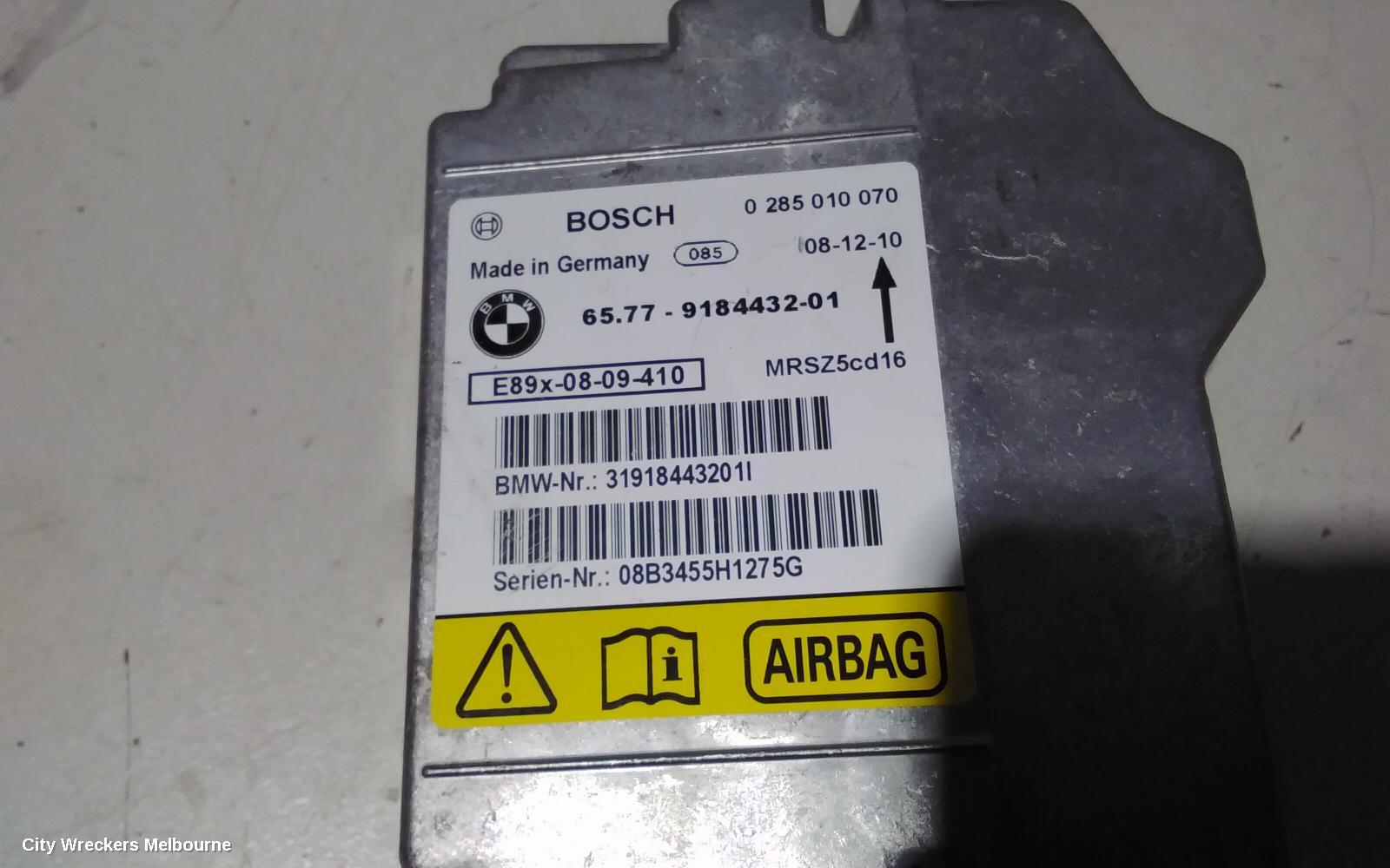 BMW 3 SERIES AIRBAG MODULE/SENSOR, MODULE, E90/E92/E91/E93, SEDAN/COUPE/WAGON/CABRIOLET, 03/2005 - 01/2012