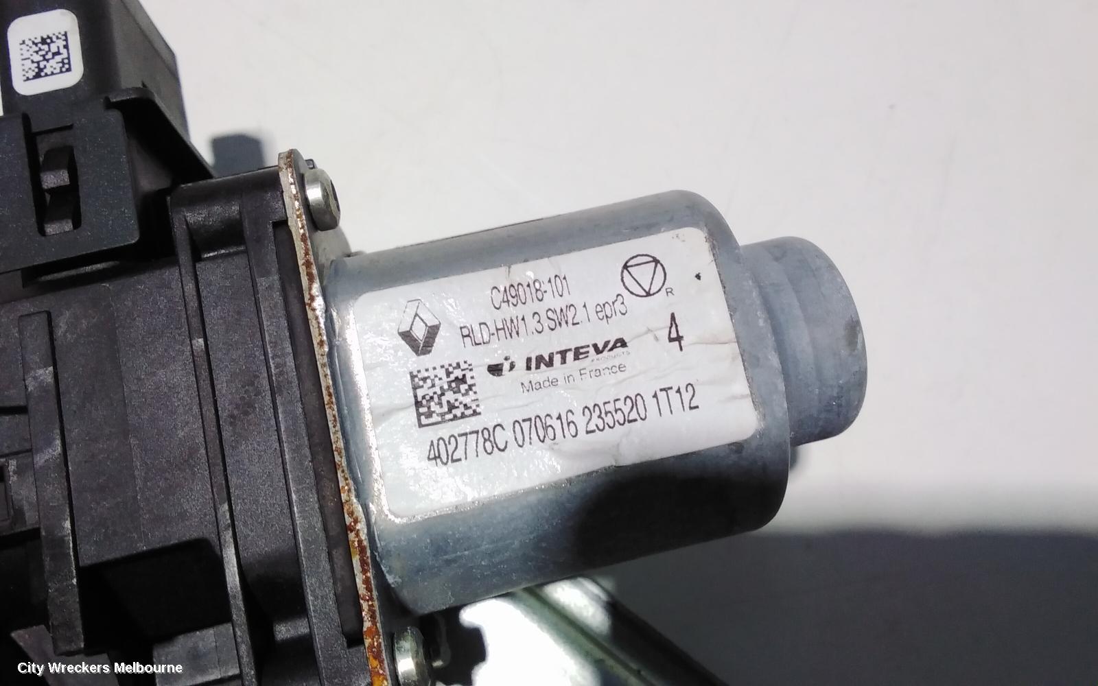 RENAULT MEGANE LEFT REAR WND REG/MOTOR, GEN 4, 06/2016 - 02/2020