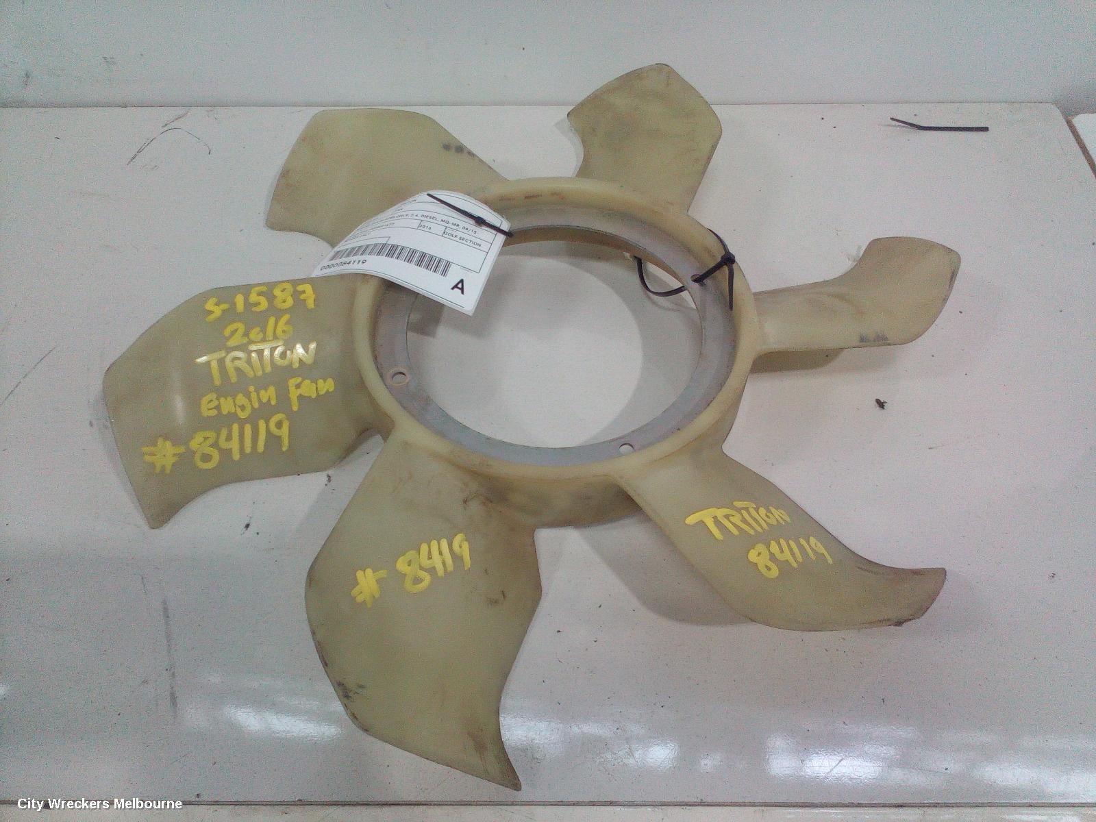 MITSUBISHI TRITON FAN, ENGINE FAN-BLADES ONLY, 2.4, DIESEL, MQ-MR, 04/2015 ONWARDS