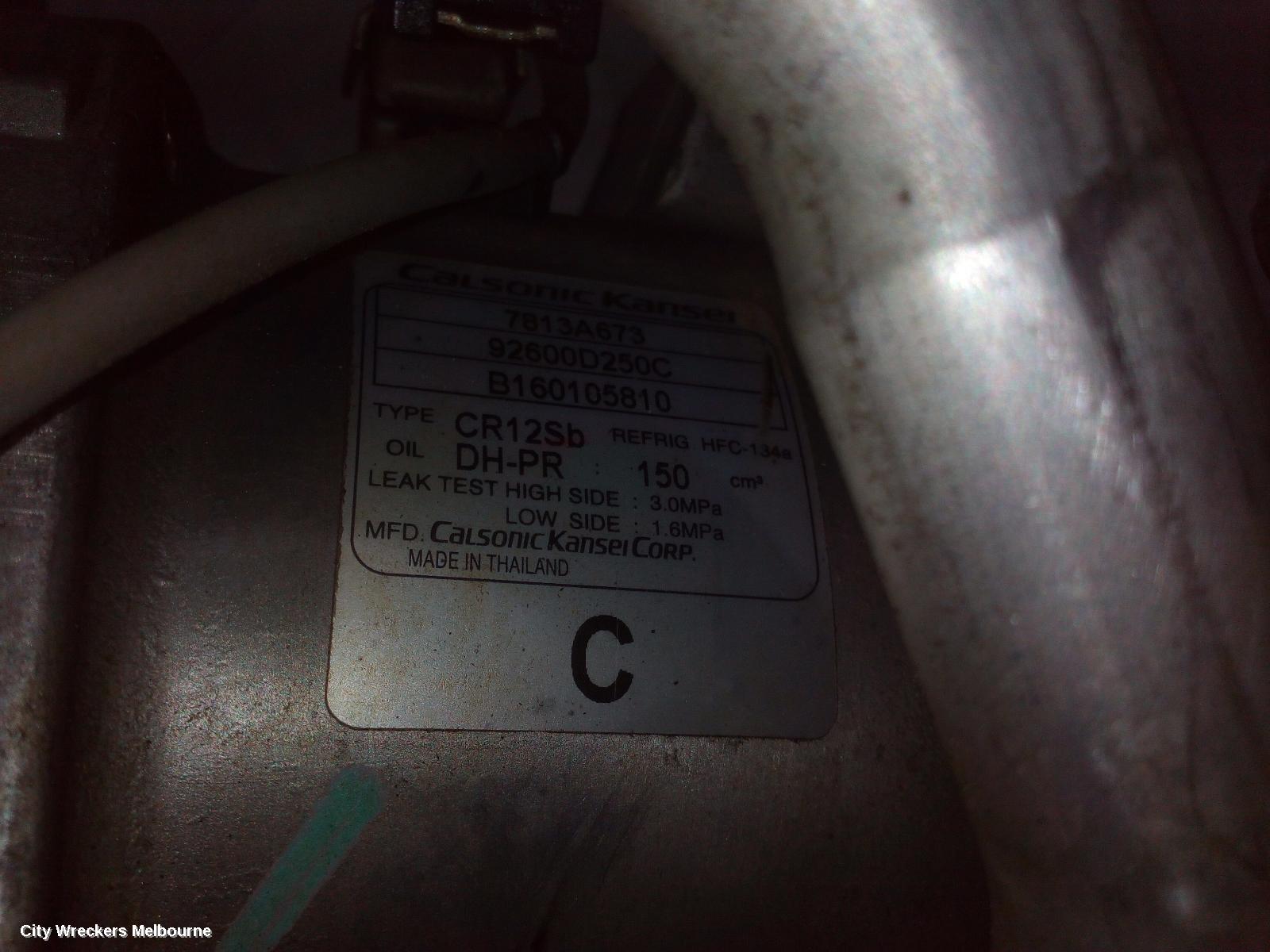 MITSUBISHI TRITON A/C COMPRESSOR, MQ-MR, 2.4, 4N15, DIESEL, 04/2015 ONWARDS