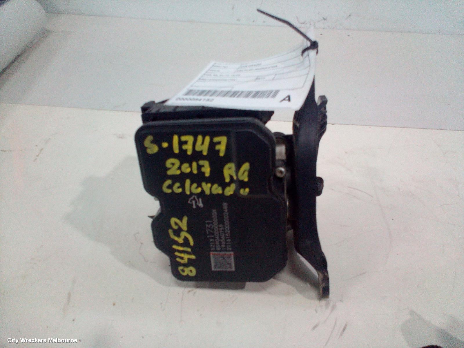 HOLDEN COLORADO ABS PUMP/MODULATOR, RG/RG7, P/N 52131731, 12/2012 - 12/2020