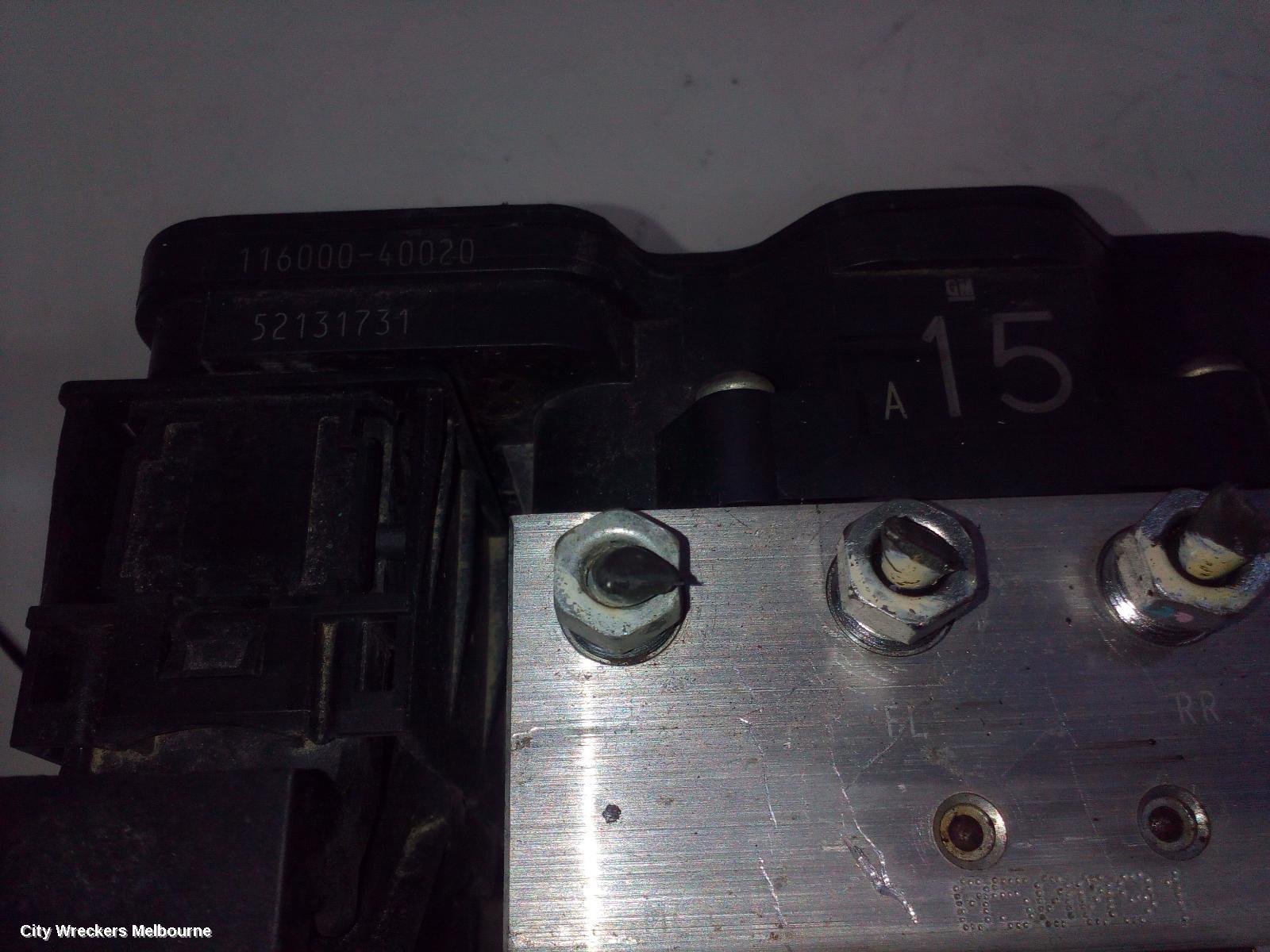 HOLDEN COLORADO ABS PUMP/MODULATOR, RG/RG7, P/N 52131731, 12/2012 - 12/2020