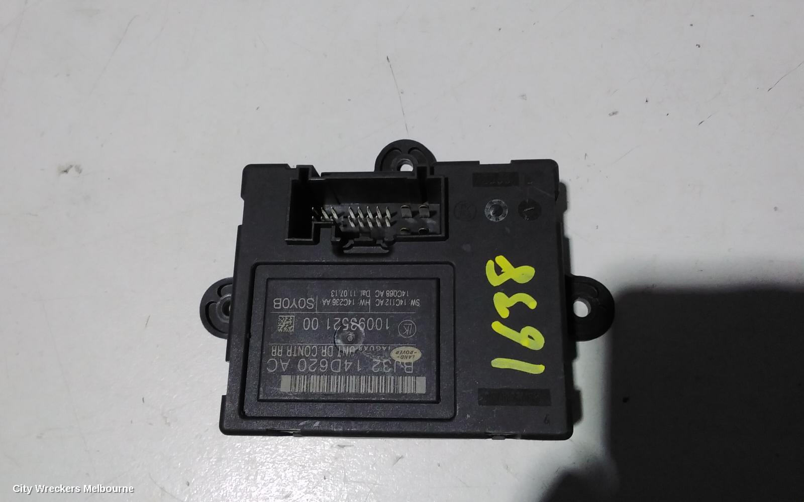 LAND ROVER RANGEROVER EVOQUE, L538, 11/2011 - 01/2019, LEFT DOOR CONTROL UNIT 1009352100 10057889 BJ32-14D620-AC BJ3214D620AC : 84218