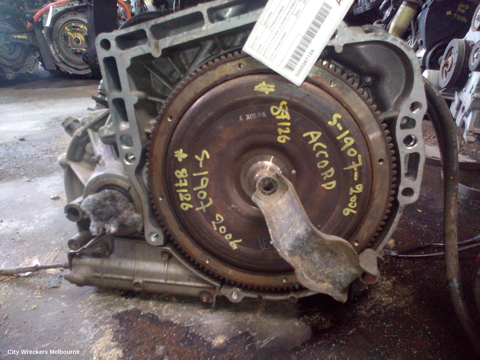 HONDA ACCORD TRANS/GEARBOX, AUTO, 2.4, 7TH GEN, CL/EURO (VIN JHMCL), 06/2003 - 03/2008