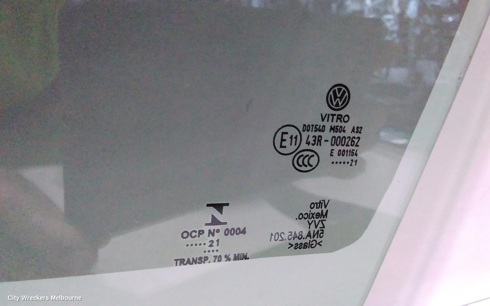 VOLKSWAGEN TIGUAN LEFT FRONT DOOR WINDOW, 5NA, 06/2016 - 02/2024