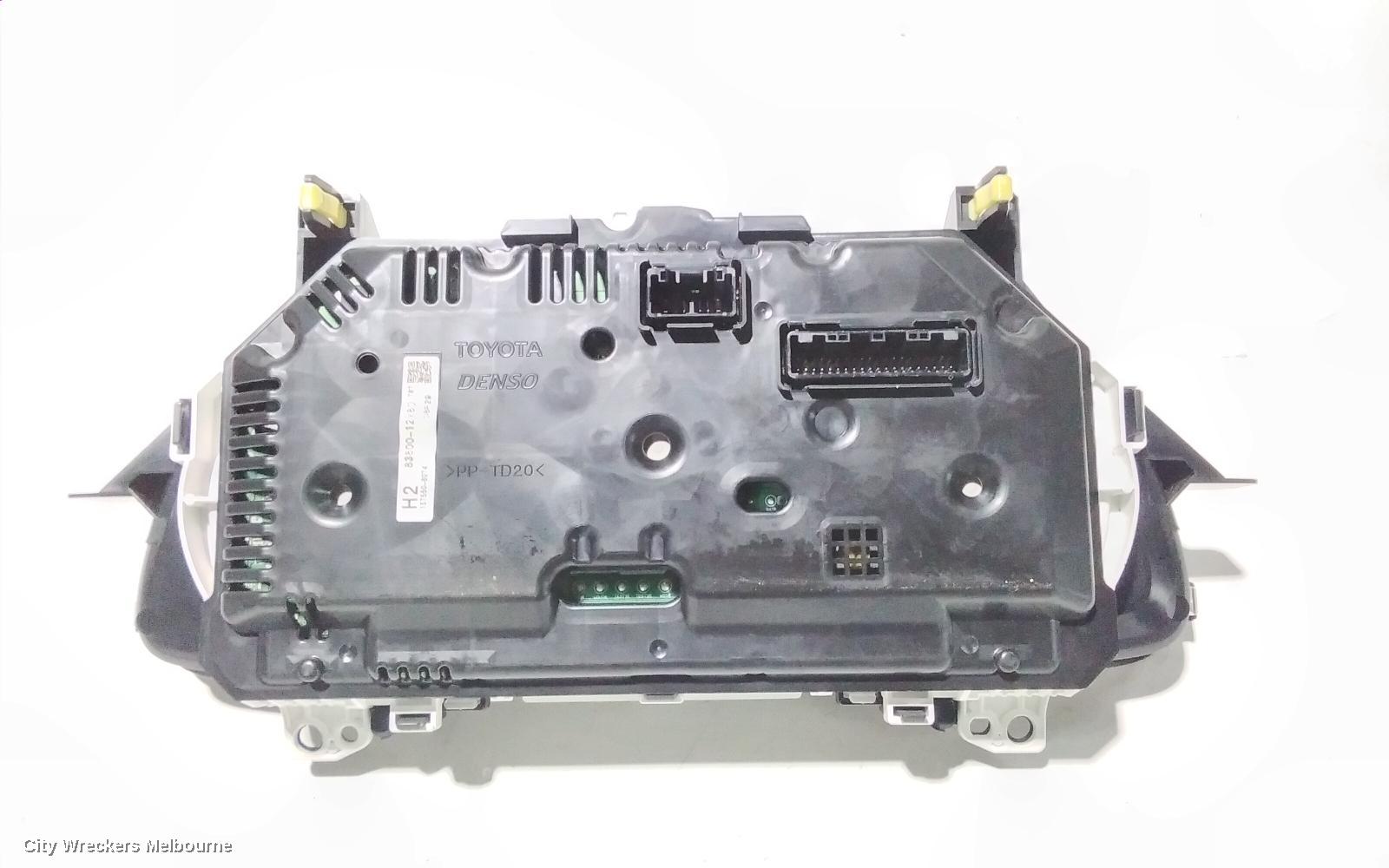 TOYOTA COROLLA INSTRUMENT CLUSTER, 1.8, 2ZR-FE, AUTO T/M, ASCENT, ZRE182R, HATCH, 10/2012 - 05/2015