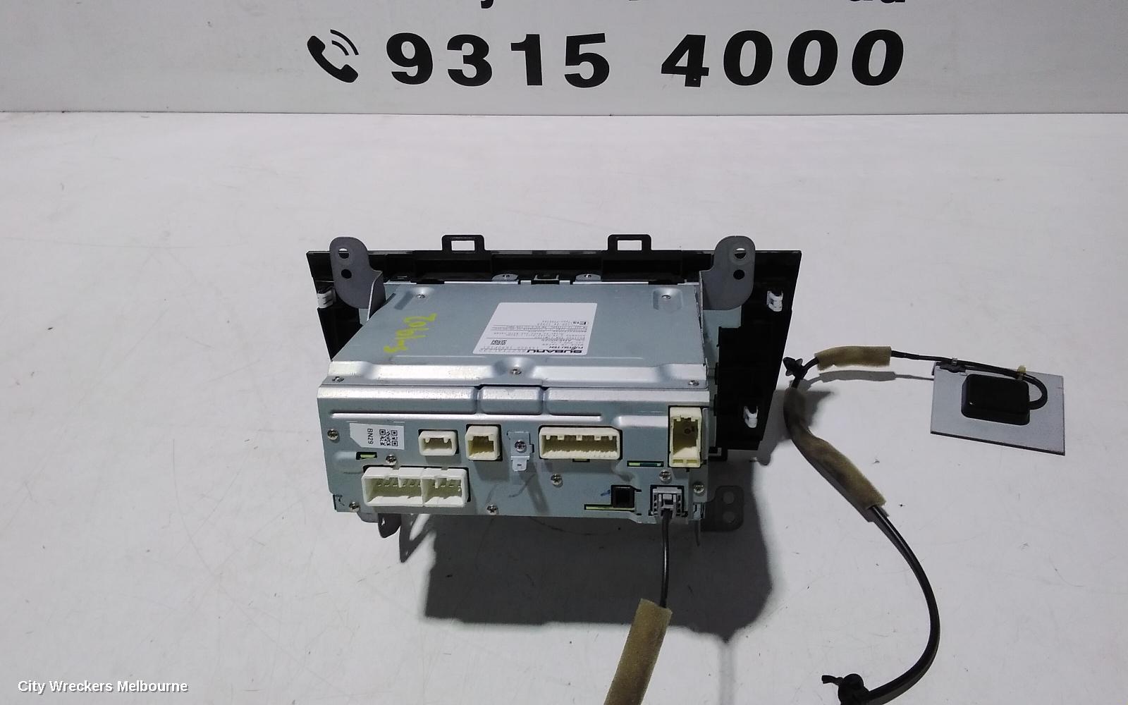 SUBARU OUTBACK RADIO/CD/DVD/SAT/TV, HEAD UNIT, SAT NAV TYPE, P/N ON FACE FB295KS, 6TH GEN, 08/2014 - 12/2020