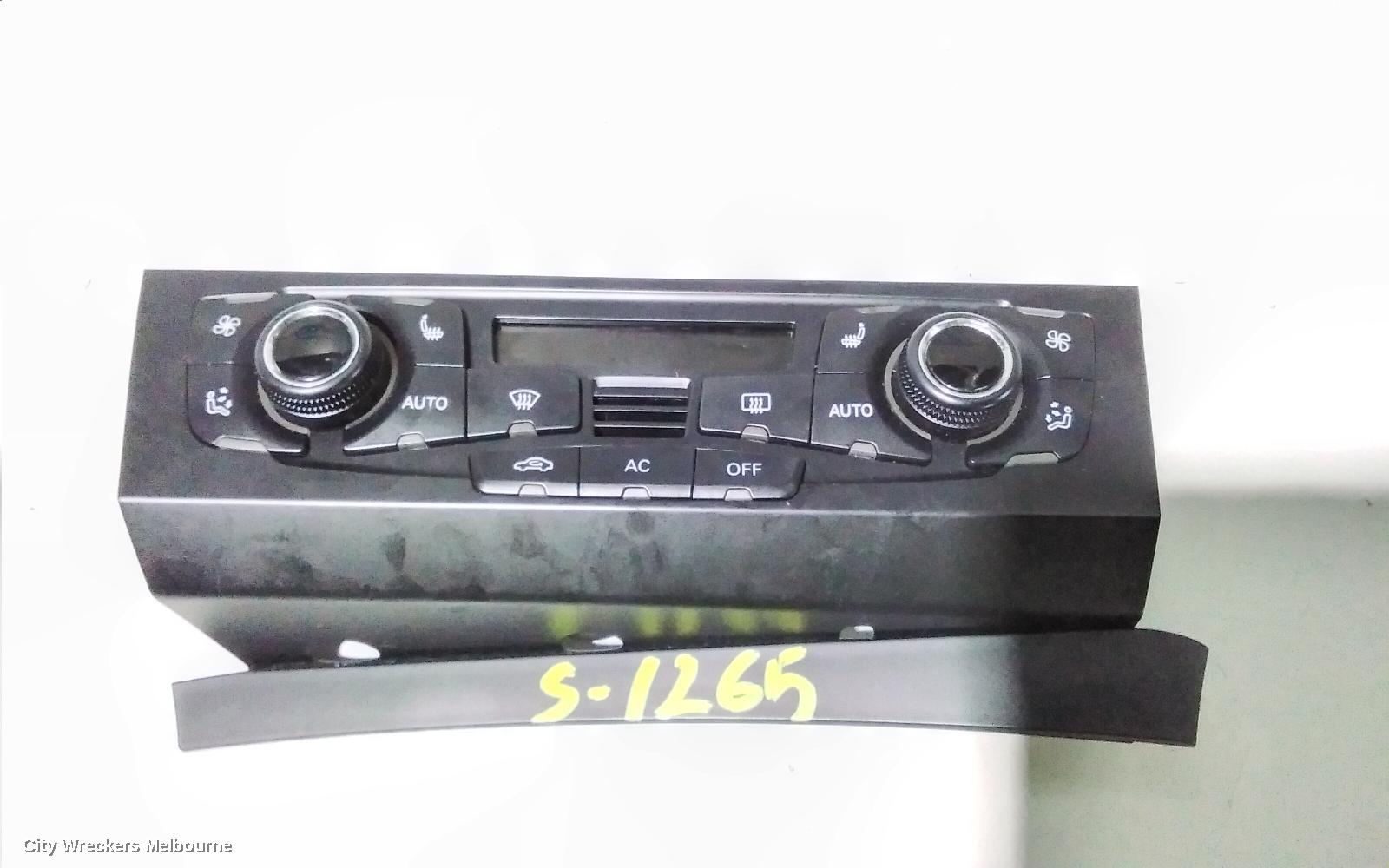 AUDI Q5 HEATER/AC CONTROLS, THREE ZONE CLIMATE CONTROL, 8R, HEATED TYPE, 03/2009 - 11/2012