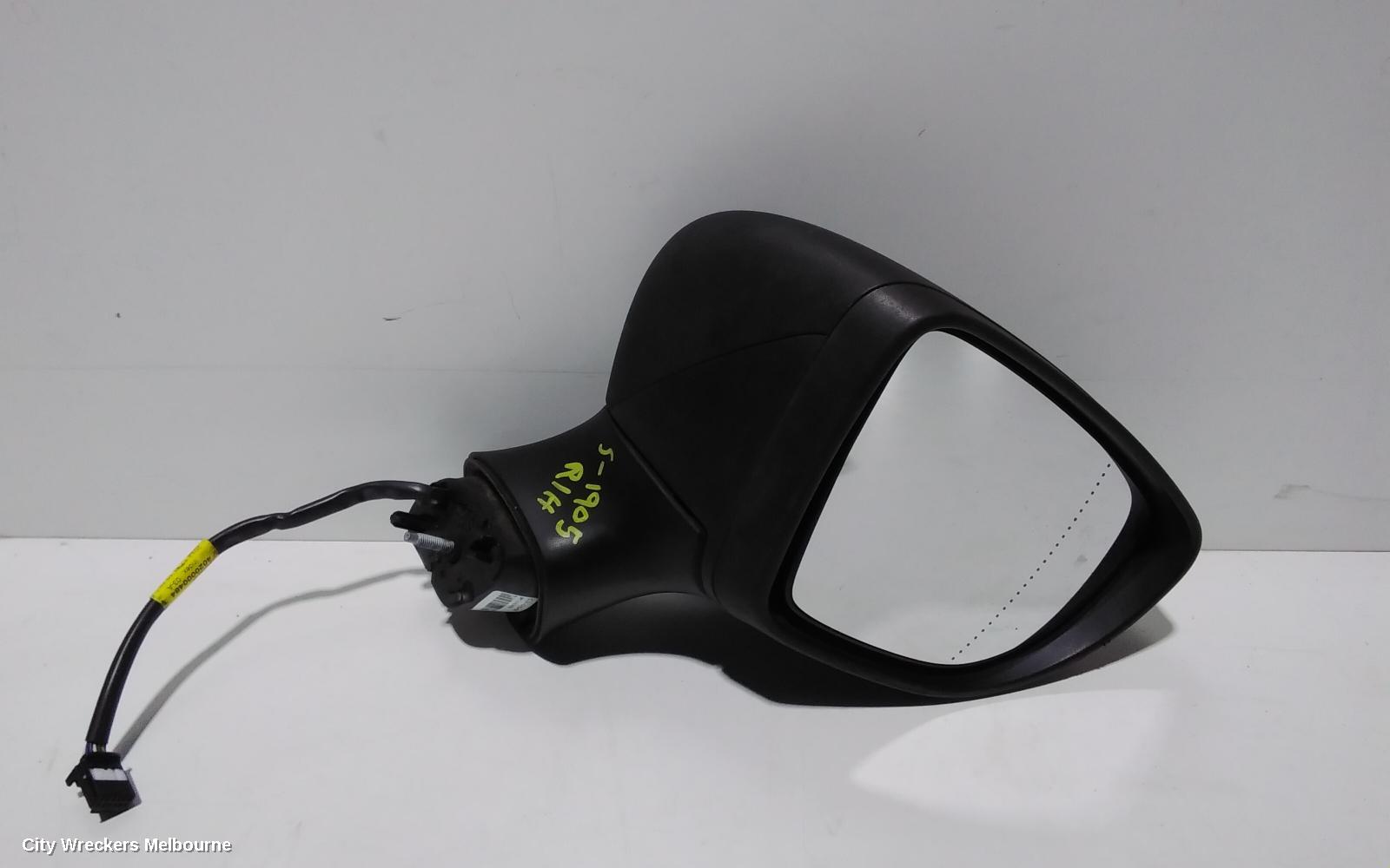 RENAULT CLIO RIGHT DOOR MIRROR, X98, BLACK, MANUAL FOLDING (7 WIRE), 09/2013 - 07/2016