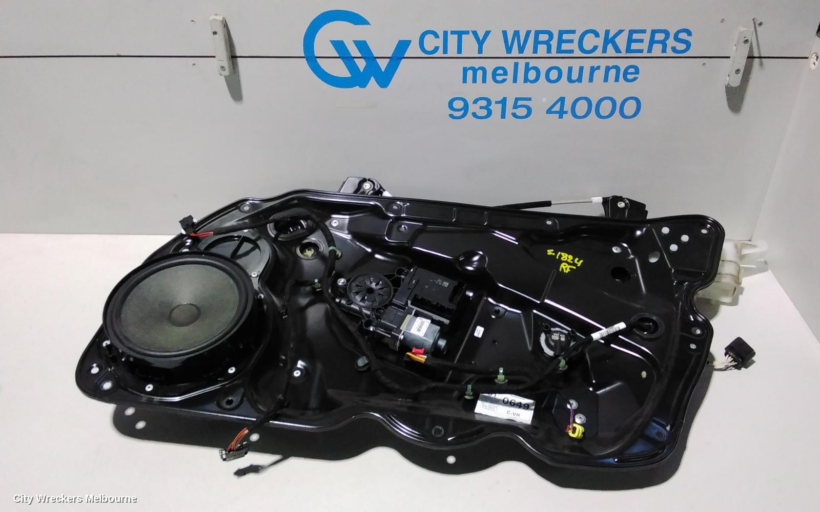 VOLKSWAGEN PASSAT RIGHT FRONT WINDOW REG/MOTOR, 3C/MK6 B7, SEDAN/WAGON, 09/2010 - 05/2015
