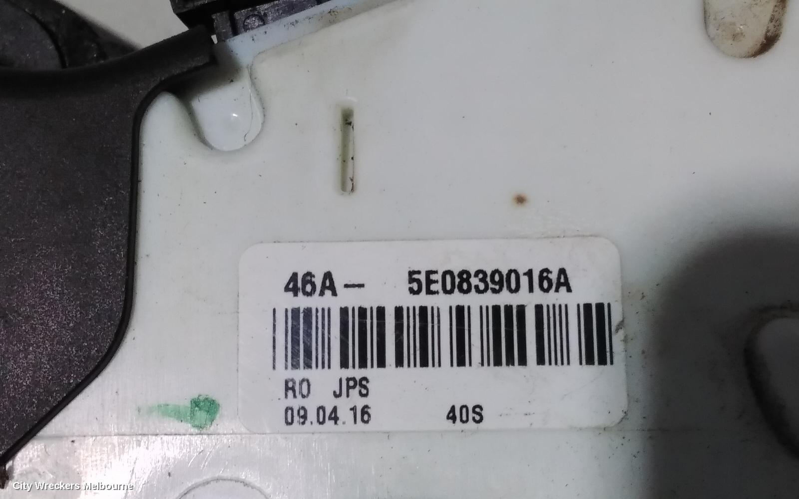 VOLKSWAGEN PASSAT DOOR/BOOT/GATE LOCK, RIGHT REAR DOOR LOCK, B8/MK7, 06/2015 ONWARDS