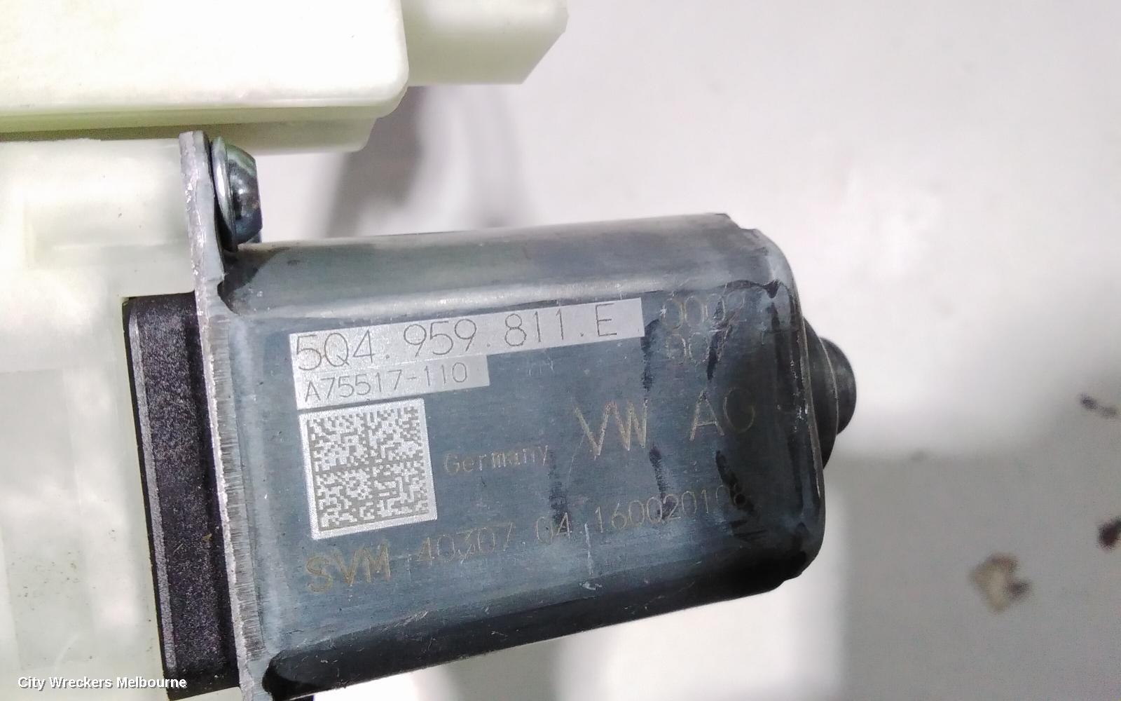 VOLKSWAGEN PASSAT RIGHT REAR WND REG/MOTOR, DOOR REG ASSY (REG AND MOTOR), B8/MK7, 06/2015 ONWARDS