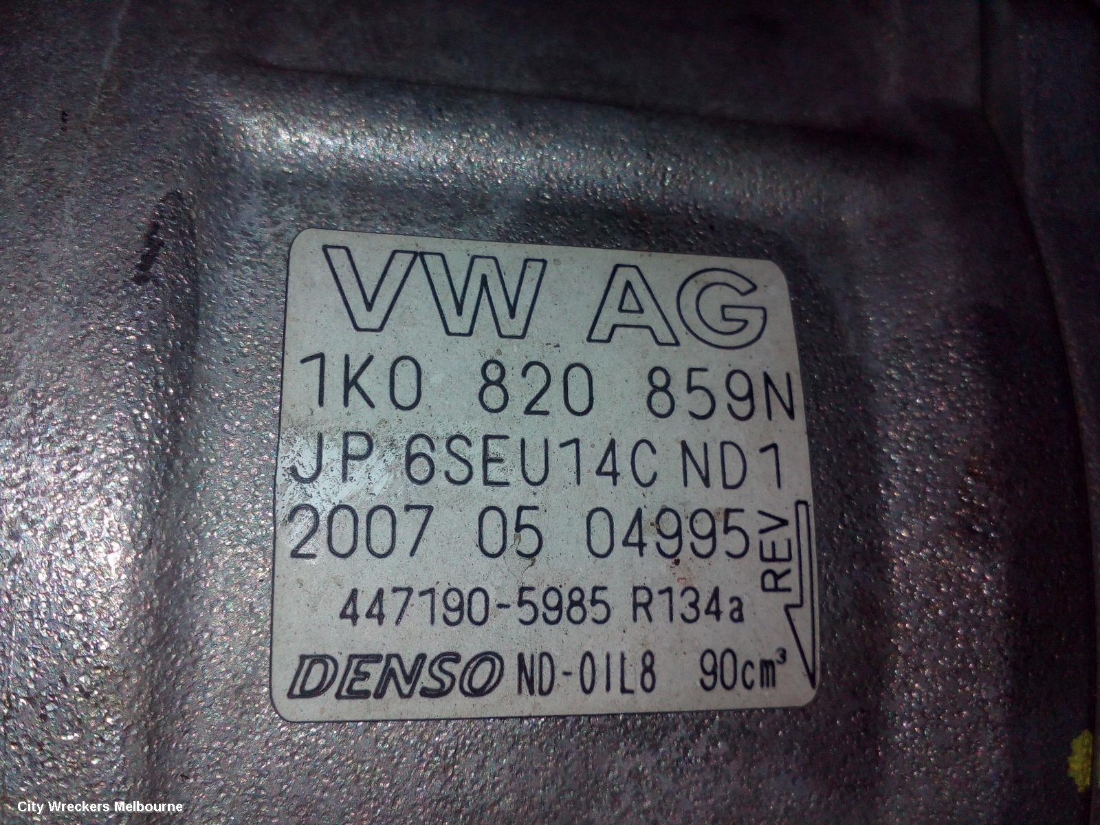 AUDI TT A/C COMPRESSOR, 8J, PETROL, DENSO BRAND (6SEU14C), 09/2006 - 12/2014