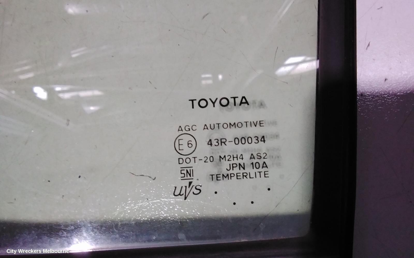 TOYOTA HIACE LEFT FRONT 1/4 DOOR GLASS, 300 SERIES, 02/2019 ONWARDS