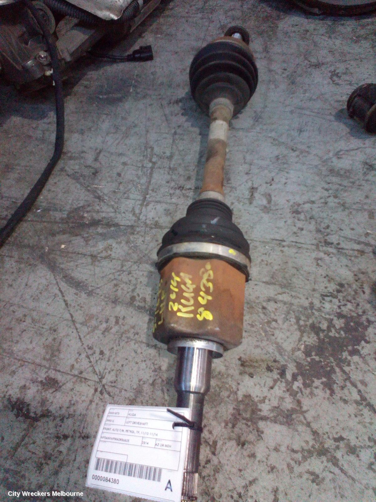 FORD KUGA LEFT DRIVESHAFT, FRONT, AUTO T/M, PETROL, TF, 11/2012 - 11/2014