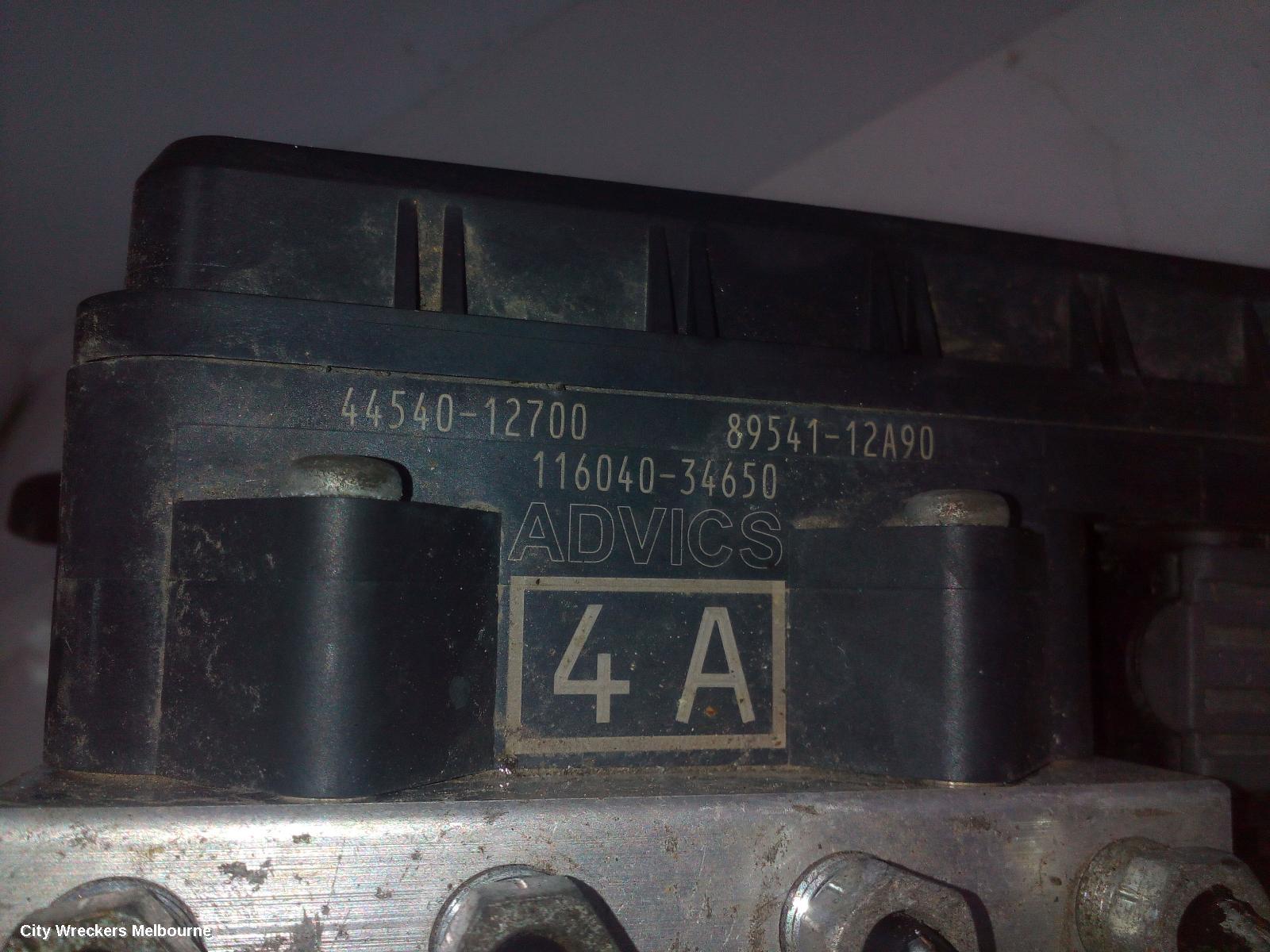 TOYOTA COROLLA ABS PUMP/MODULATOR, ZRE182R, HATCH, NON HYBRID, 03/2015 - 06/2018