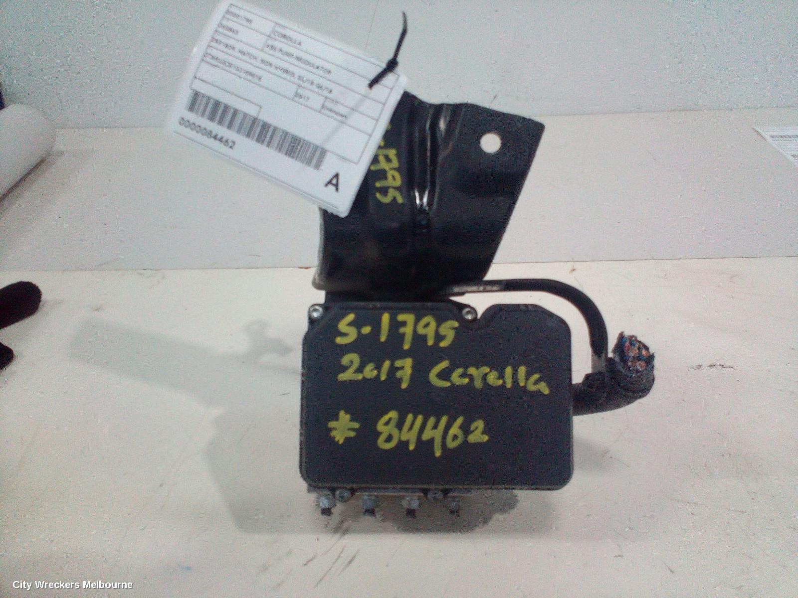 TOYOTA COROLLA ABS PUMP/MODULATOR, ZRE182R, HATCH, NON HYBRID, 03/2015 - 06/2018