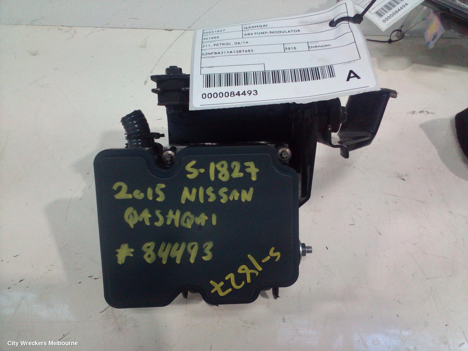 NISSAN QASHQAI ABS PUMP/MODULATOR, J11, PETROL, 06/2014 - 07/2021