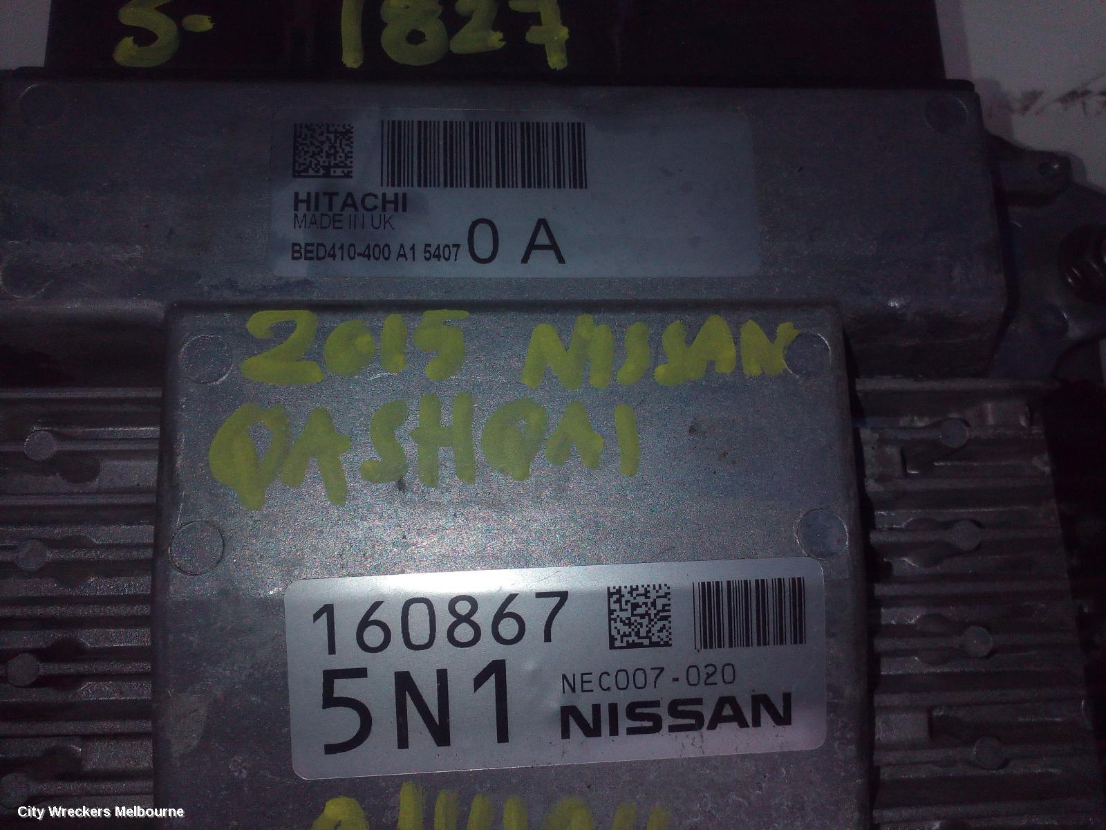NISSAN QASHQAI ECU, ENGINE ECU, 2.0, PETROL, ECU ONLY, MR20, J11, 06/2014 ONWARDS