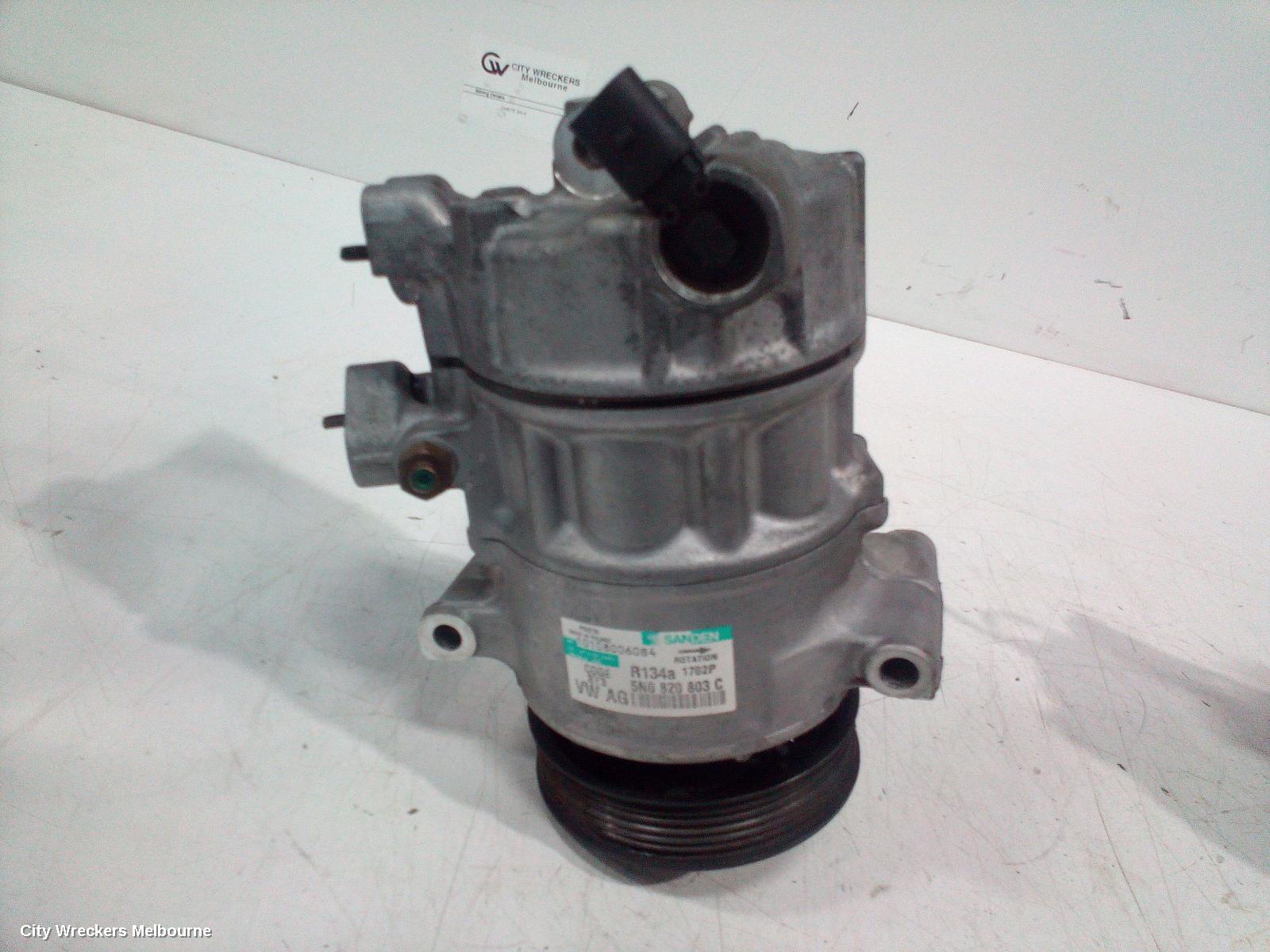 VOLKSWAGEN POLO A/C COMPRESSOR, 6R, 1.2, PETROL, TURBO, 05/2010 - 05/2014