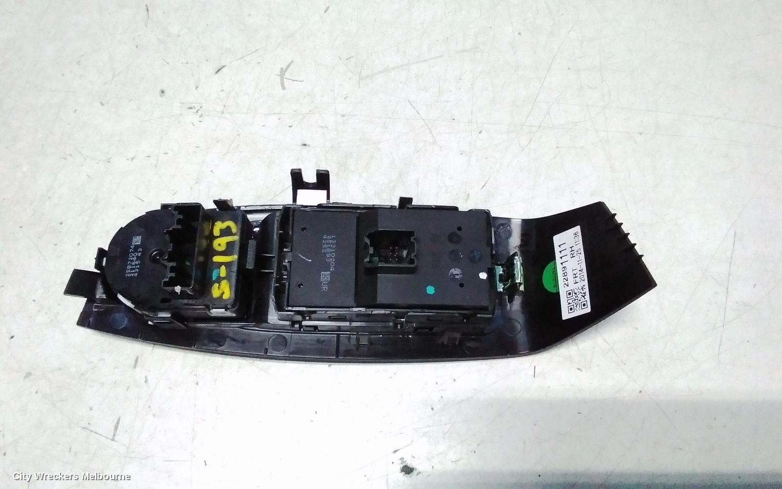 HOLDEN MALIBU PWR DR WIND SWITCH, RH FRONT (MASTER SWITCH), V300, 04/2013 - 12/2017