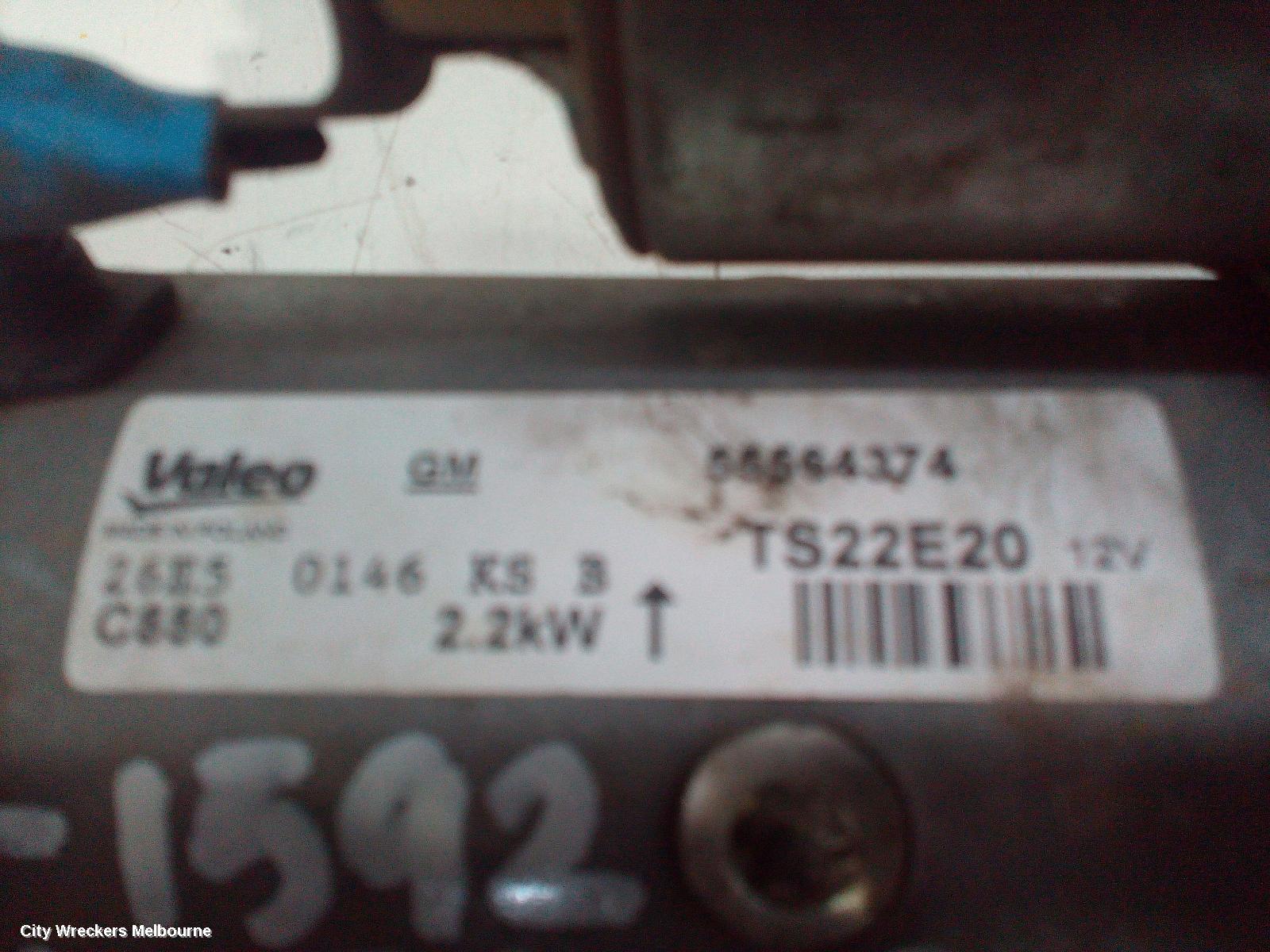 HOLDEN COLORADO STARTER, DIESEL, RG/RG7, 01/2012 - 07/2016