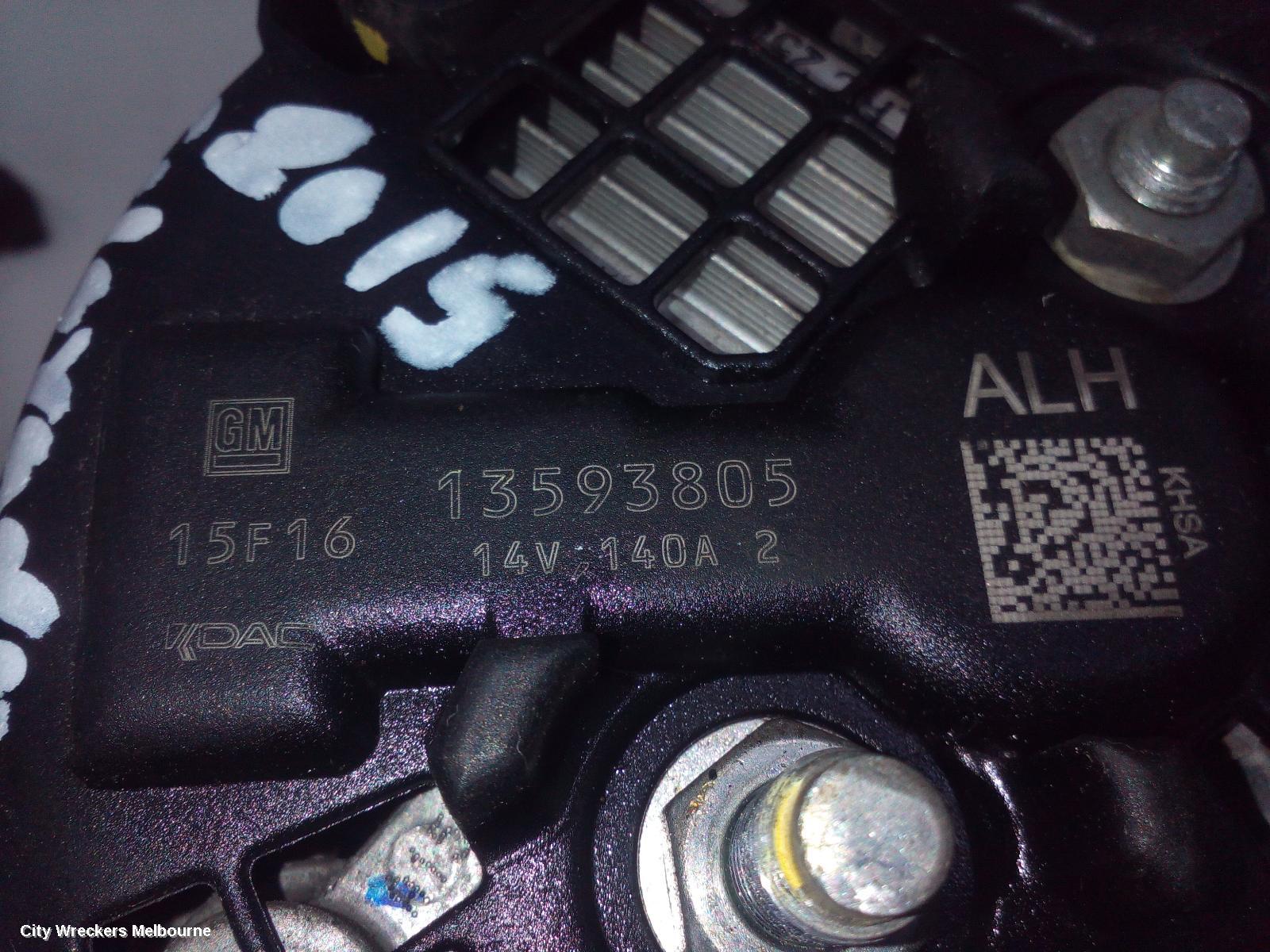 HOLDEN COLORADO ALTERNATOR, DIESEL, RG/RG 7, 01/2012 - 12/2020
