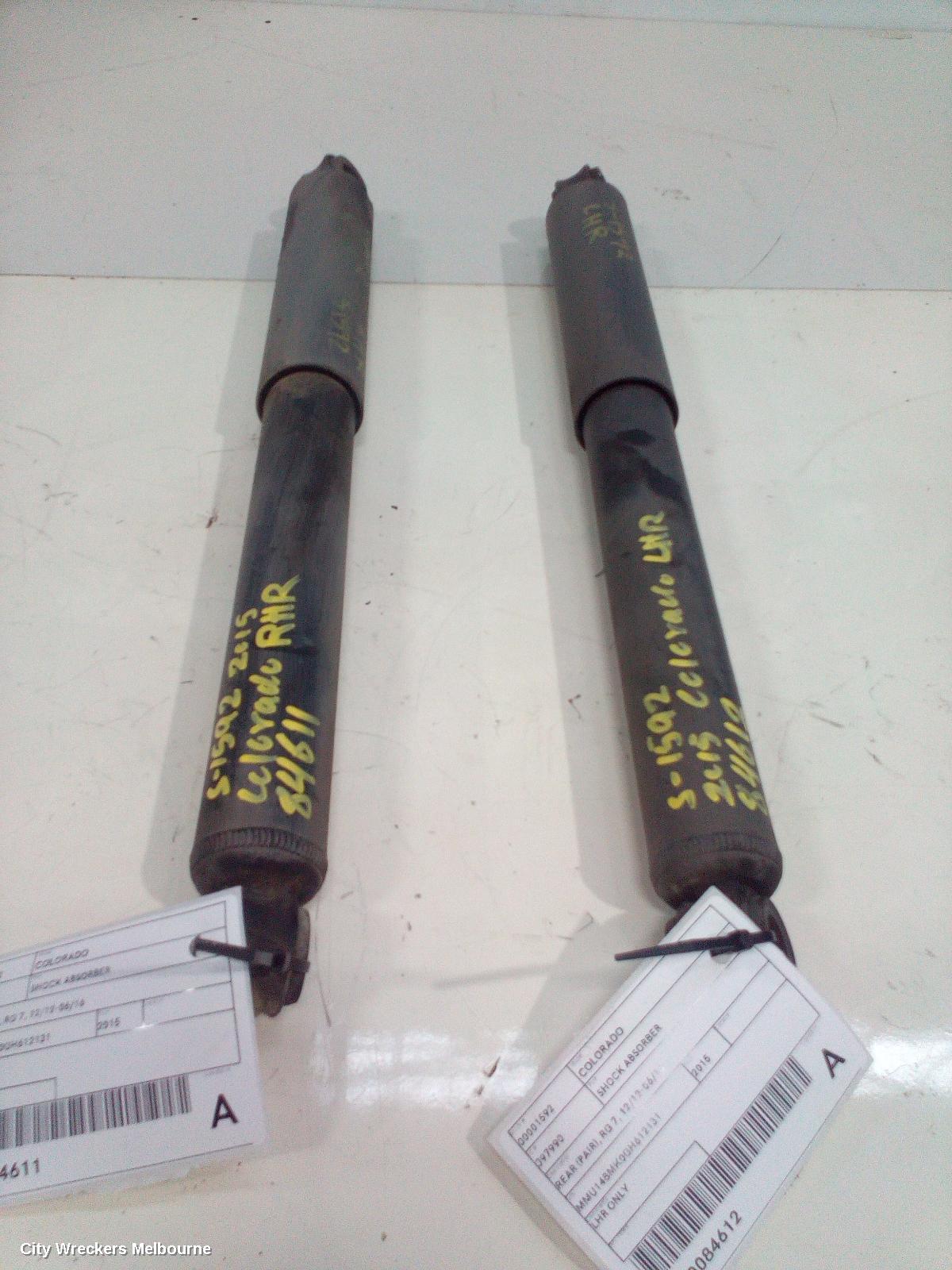 HOLDEN COLORADO SHOCK ABSORBER, REAR (PAIR), RG 7, 12/2012 - 06/2016