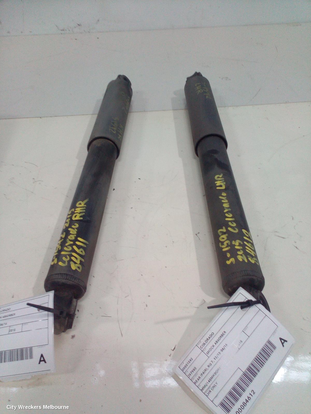 HOLDEN COLORADO SHOCK ABSORBER, REAR (PAIR), RG 7, 12/2012 - 06/2016