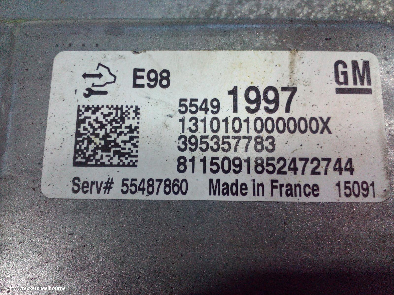 HOLDEN COLORADO ECU, ENGINE ECU, 2.8, DIESEL, P/N 55487860, ECU ONLY, RG, 01/2012 - 12/2020