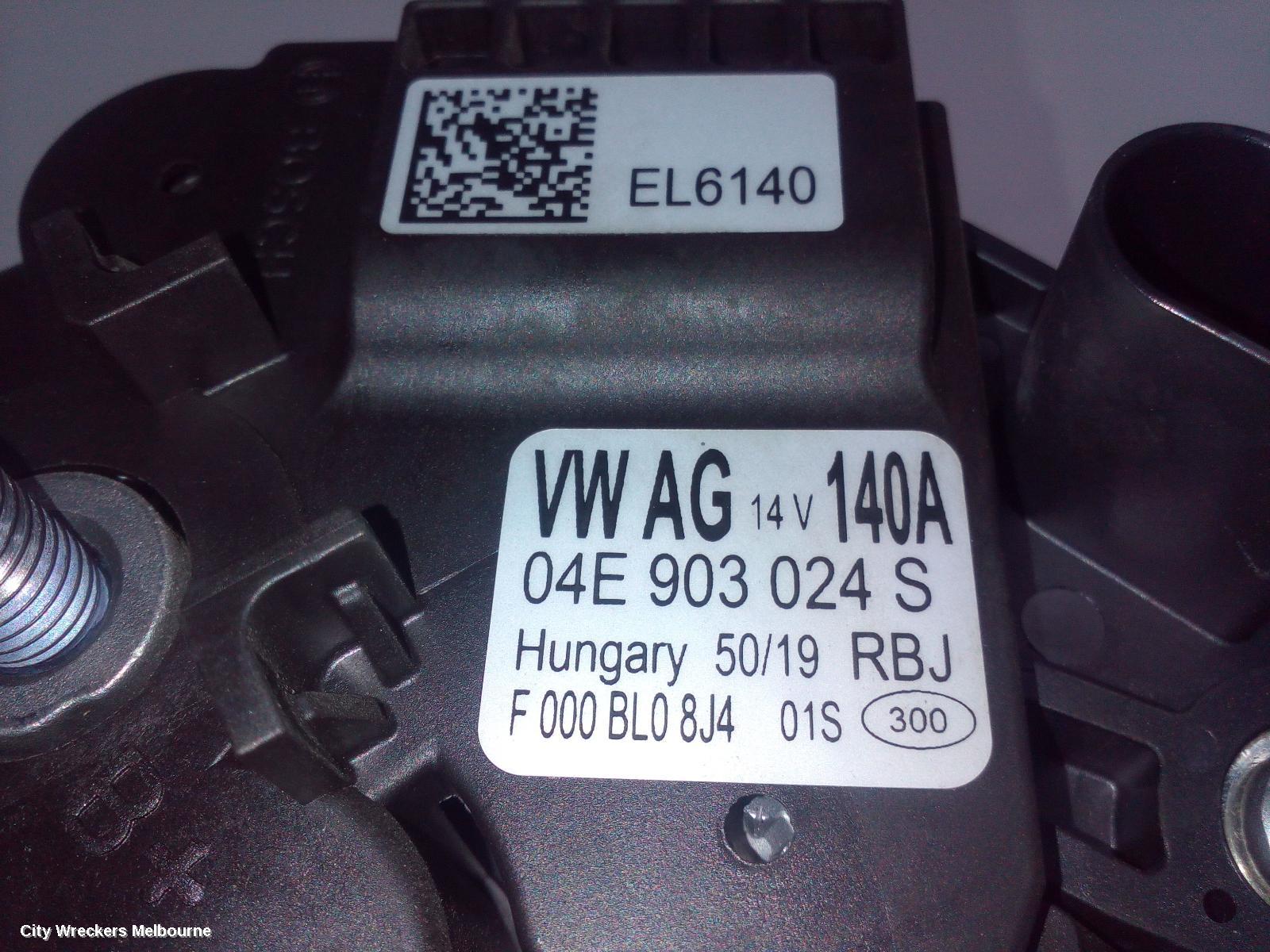 VOLKSWAGEN GOLF ALTERNATOR, PETROL, 1.4, BOSCH 140AMP P/N 04E903015P, GEN 7, 11/2013 - 08/2020