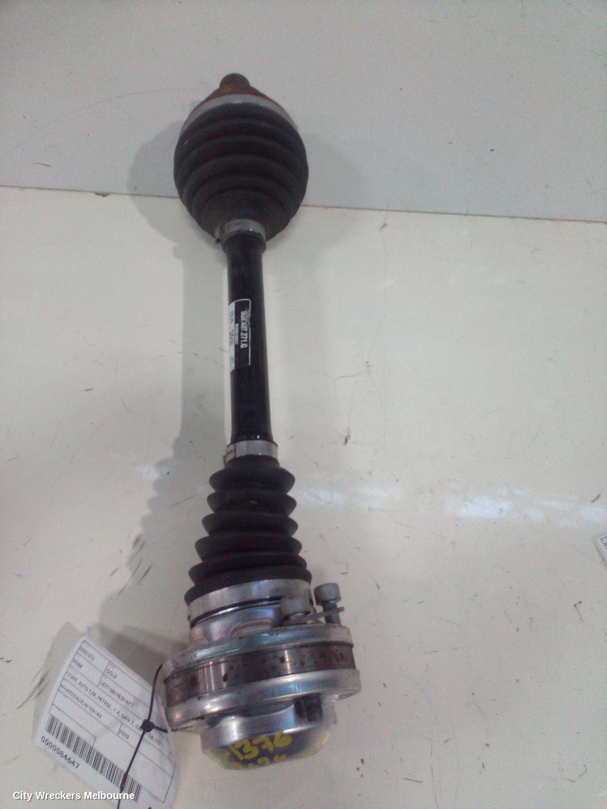 VOLKSWAGEN GOLF LEFT DRIVESHAFT, FRONT, AUTO T/M, PETROL, 1.4, GEN 7, 03/2017 - 08/2020