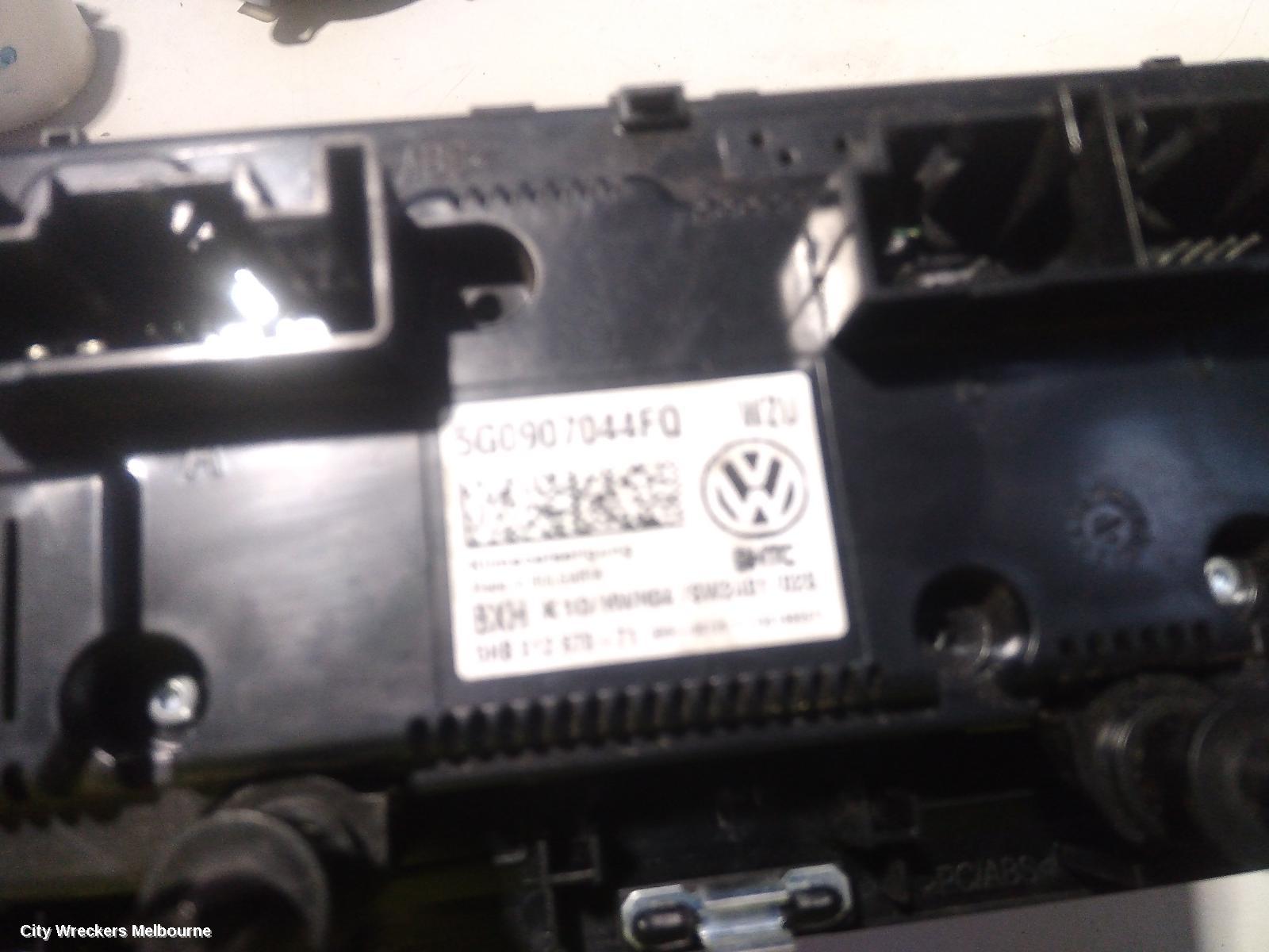 VOLKSWAGEN GOLF HEATER/AC CONTROLS, GEN 7, CLIMATE CONTROL TYPE, W/ SEAT WARMER, 03/2013 - 08/2020